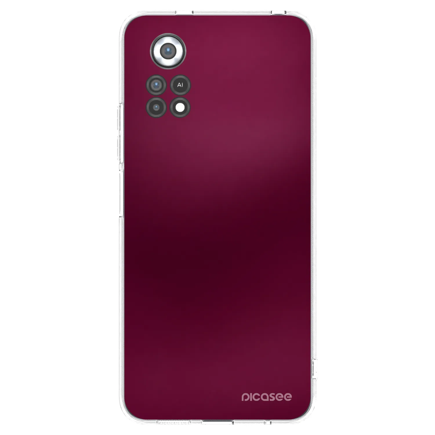 Picasee silikonska prozirna maskica za Xiaomi Poco X4 Pro 5G - Velvet Bordeaux