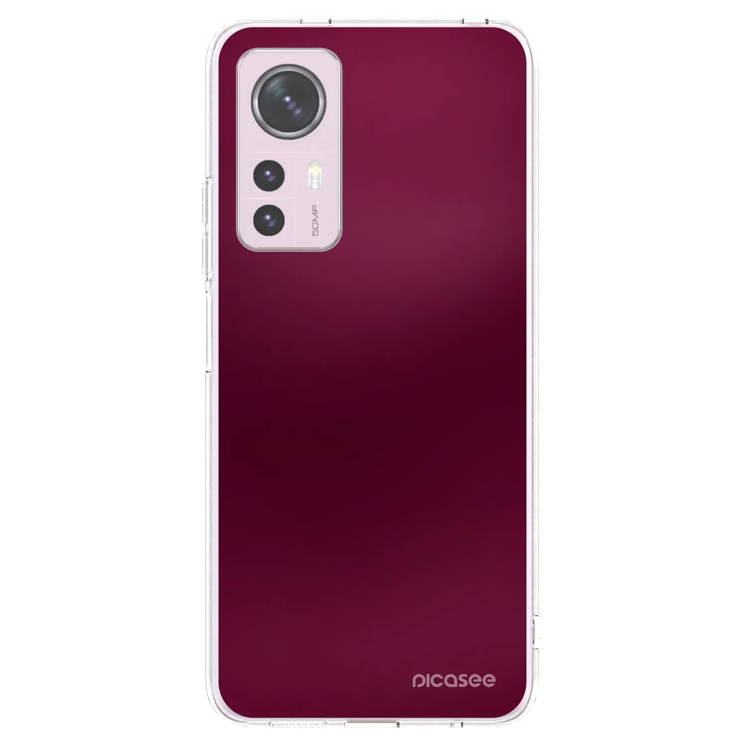 Picasee silikonska prozirna maskica za Xiaomi 12 - Velvet Bordeaux