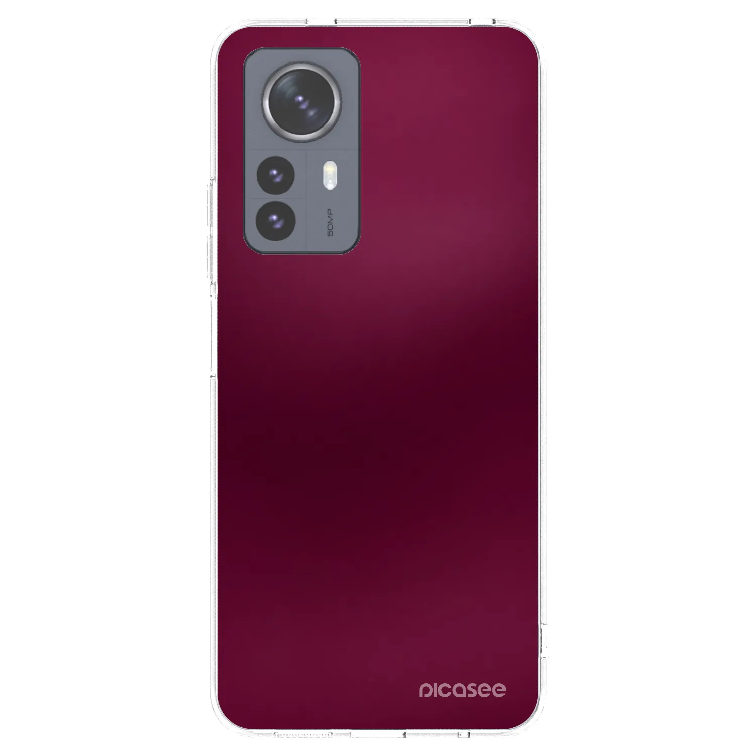 Picasee silikonska prozirna maskica za Xiaomi 12 Pro - Velvet Bordeaux