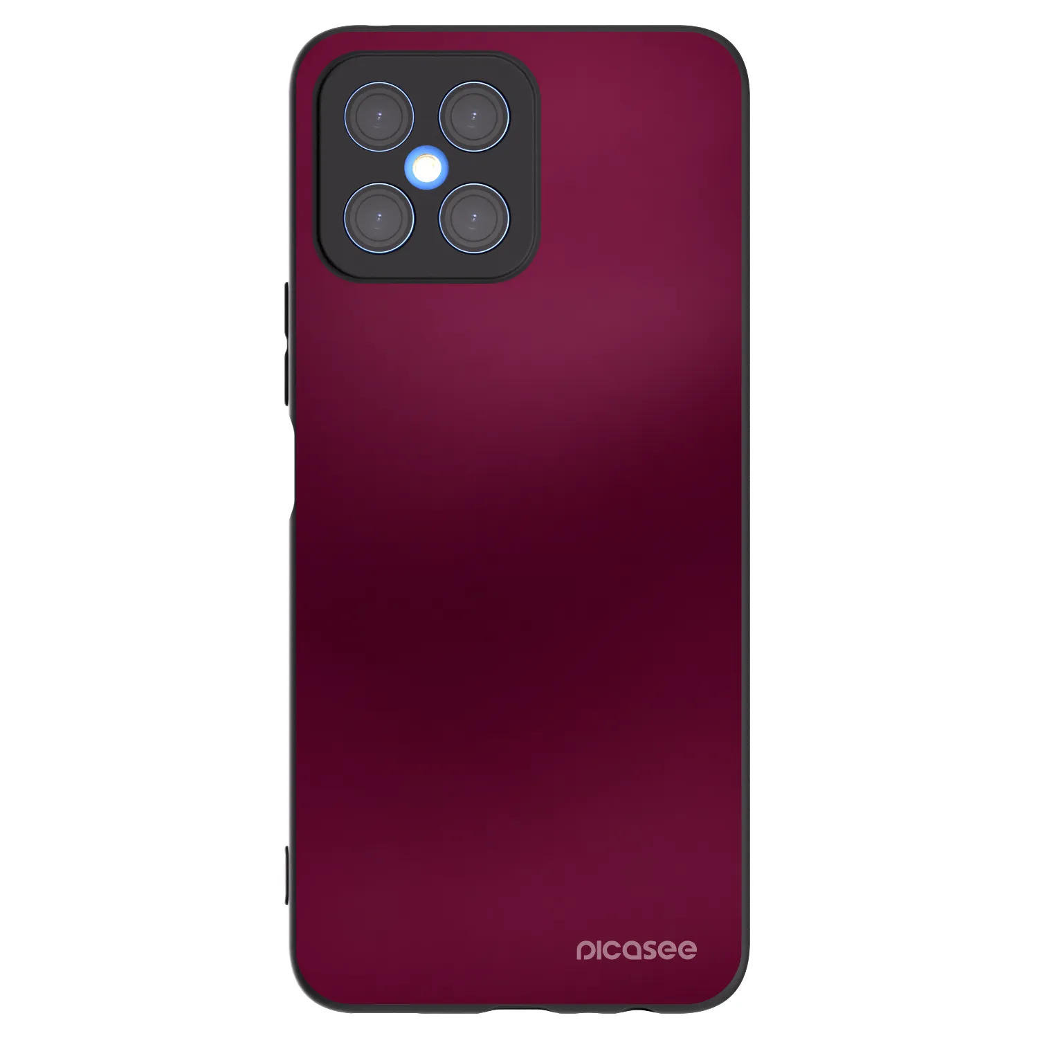Picasee crna silikonska maskica za Honor X8 4G - Velvet Bordeaux