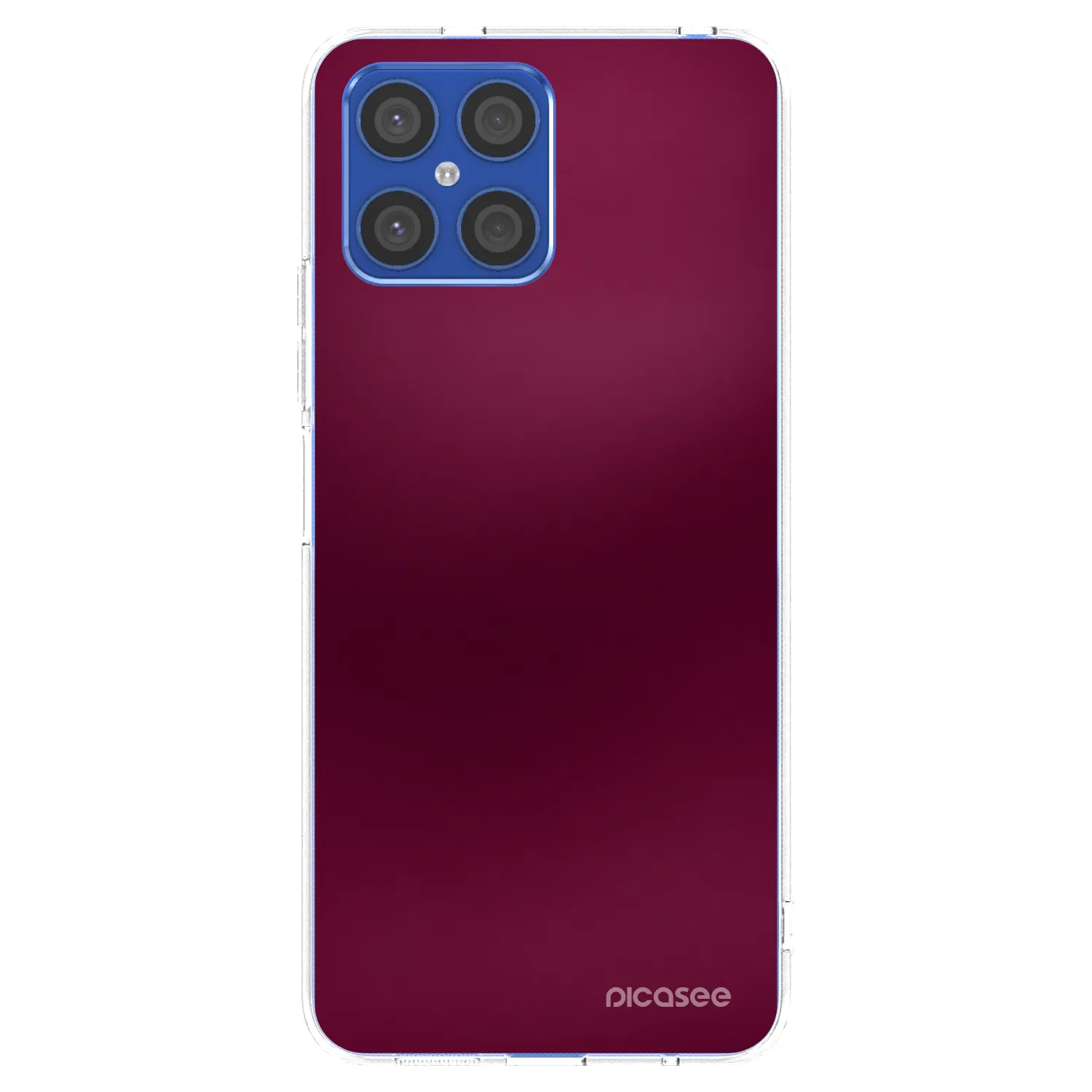 Picasee silikonska prozirna maskica za Honor X8 4G - Velvet Bordeaux