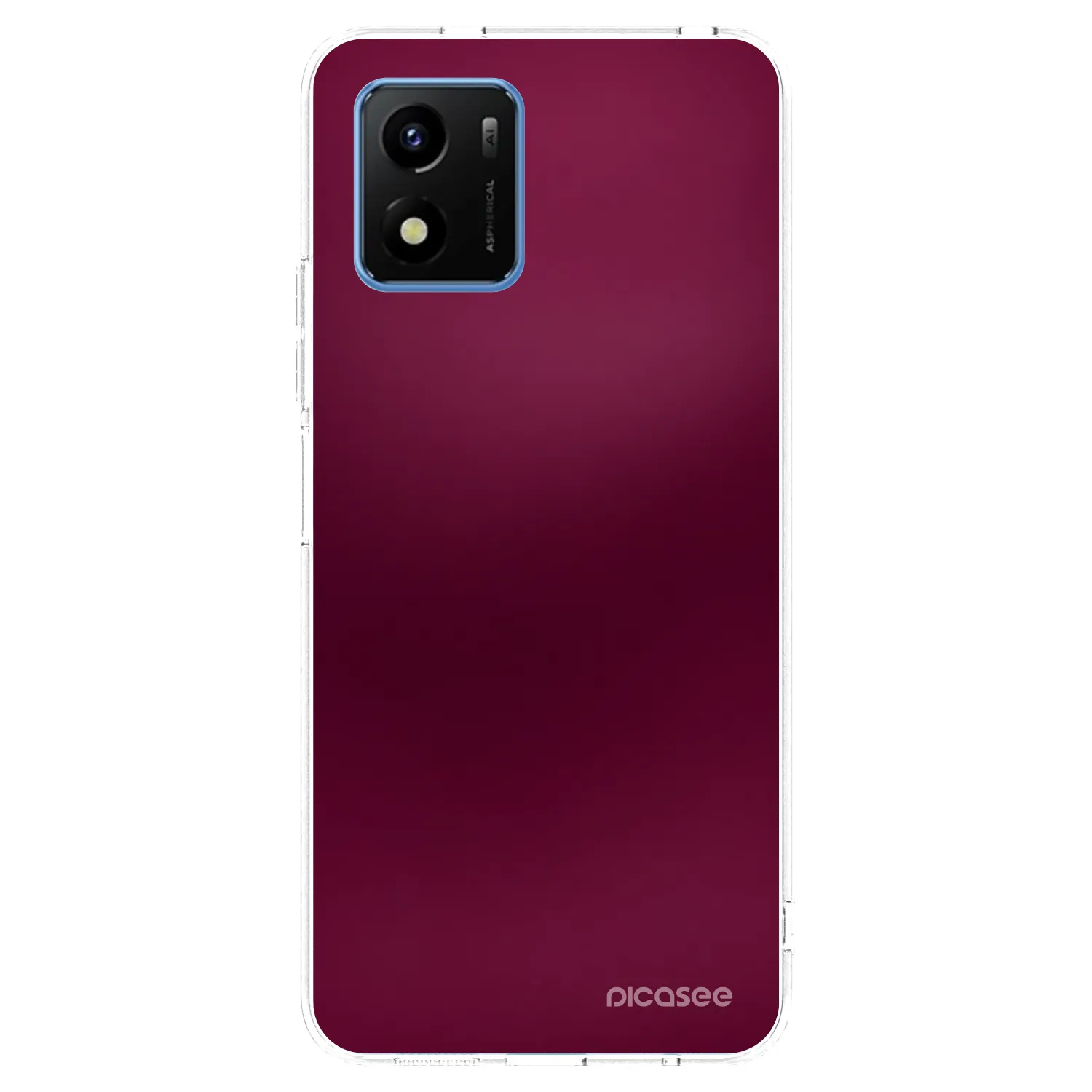Picasee silikonska prozirna maskica za Vivo Y01 - Velvet Bordeaux
