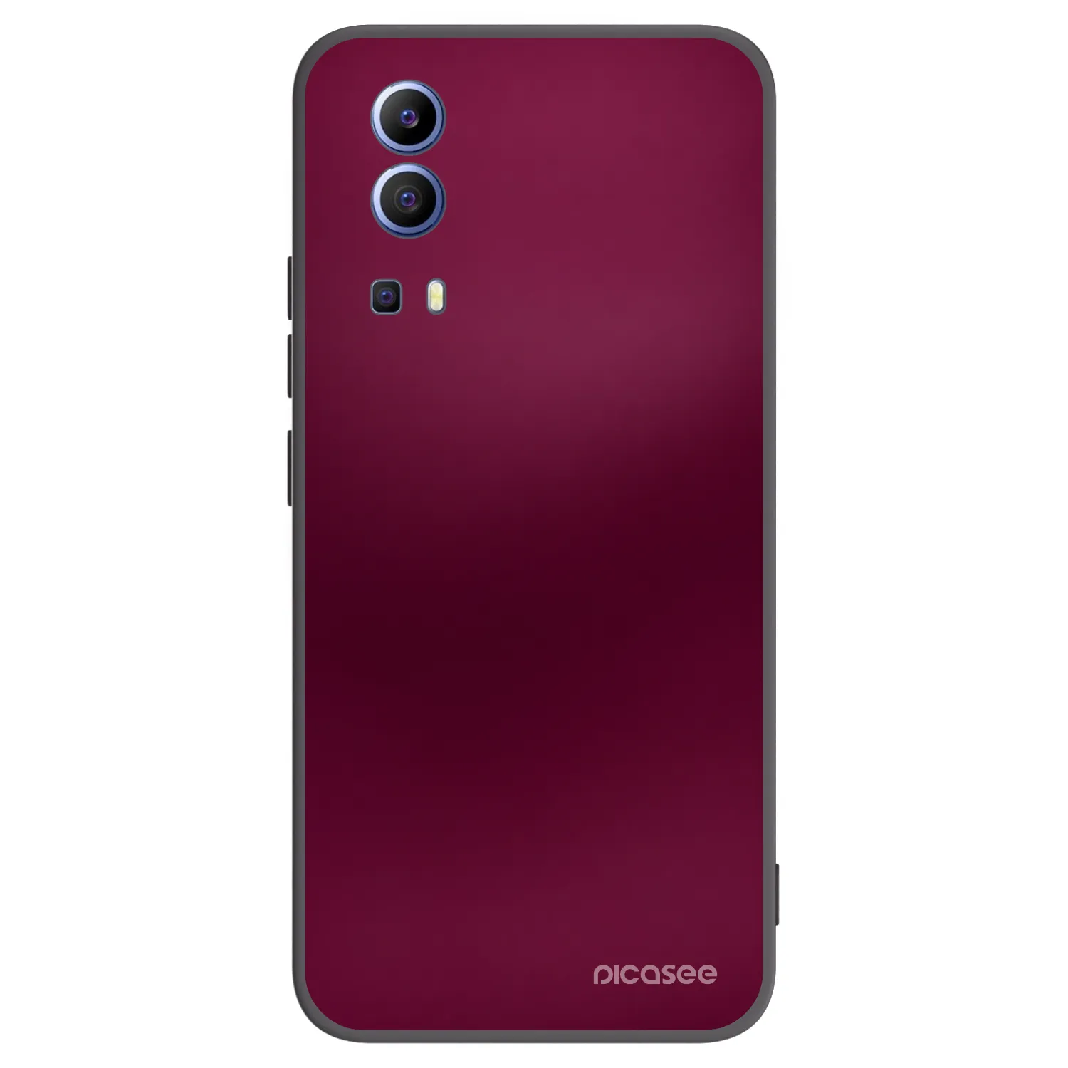 Picasee crna silikonska maskica za Vivo Y52 5G - Velvet Bordeaux