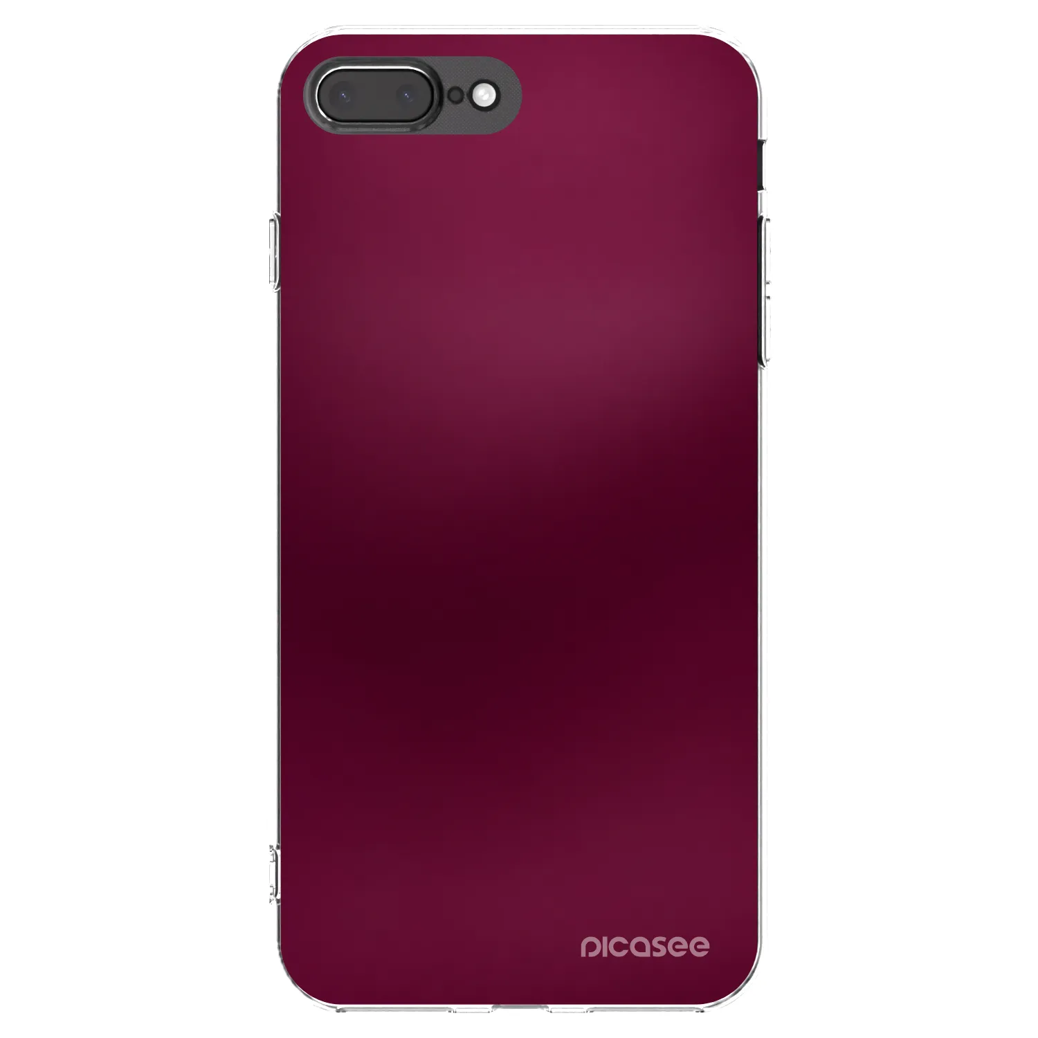 Picasee silikonska prozirna maskica za Apple iPhone 8 Plus - Velvet Bordeaux