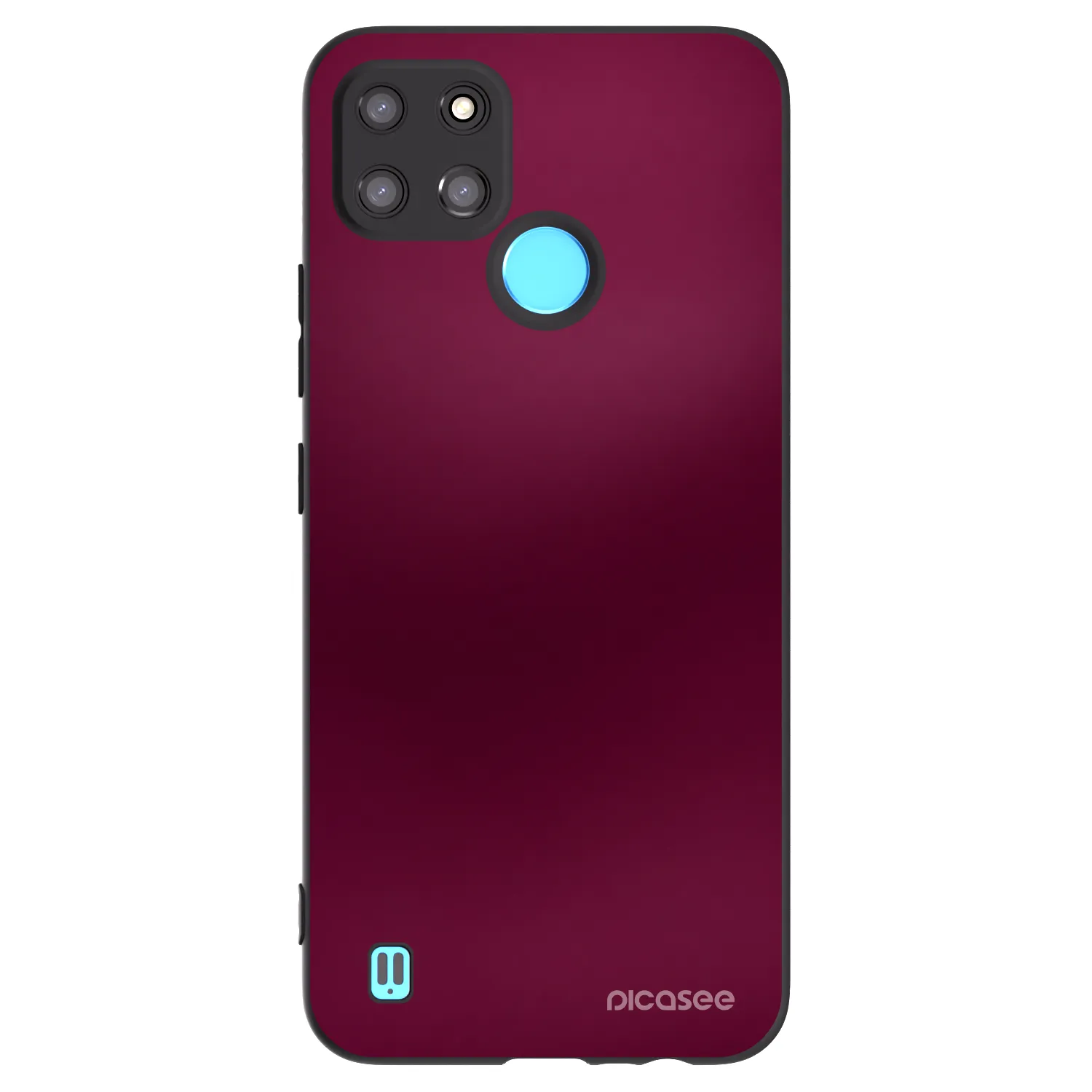 Picasee crna silikonska maskica za Realme C21Y - Velvet Bordeaux