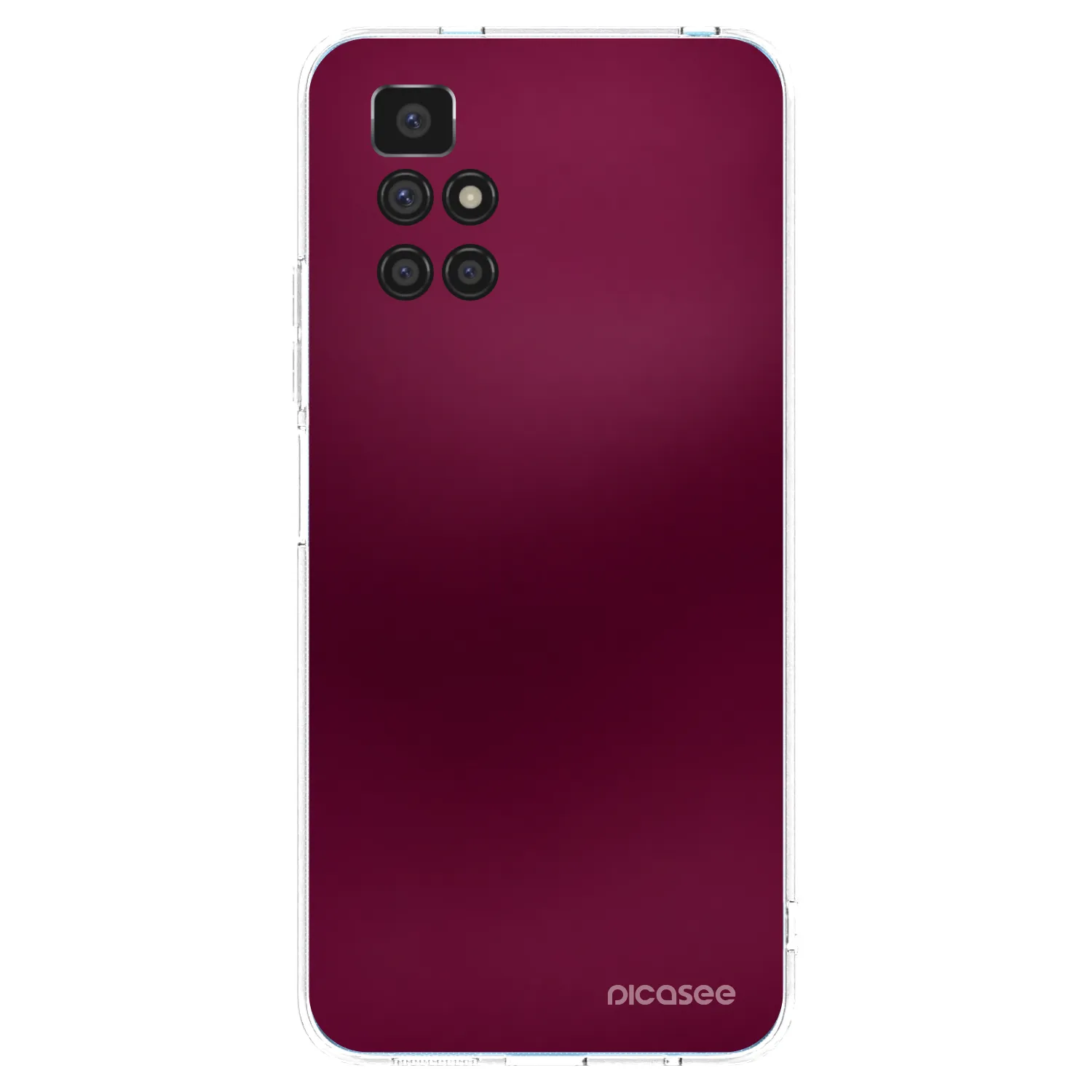Picasee silikonska prozirna maskica za Xiaomi Redmi 10 (2022) - Velvet Bordeaux