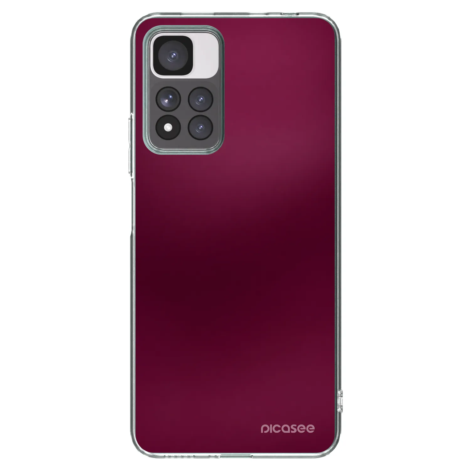 Picasee silikonska prozirna maskica za Xiaomi Redmi Note 11 Pro+ 5G - Velvet Bordeaux