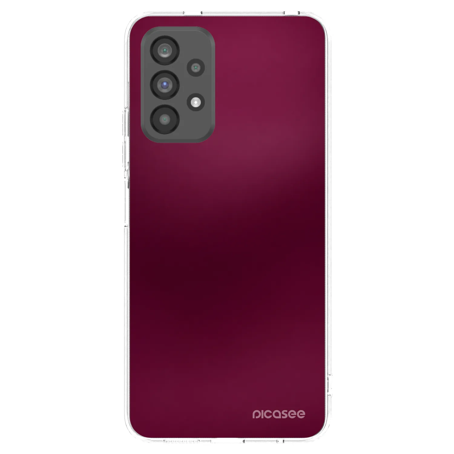 Picasee silikonska prozirna maskica za Samsung Galaxy A73 5G - Velvet Bordeaux