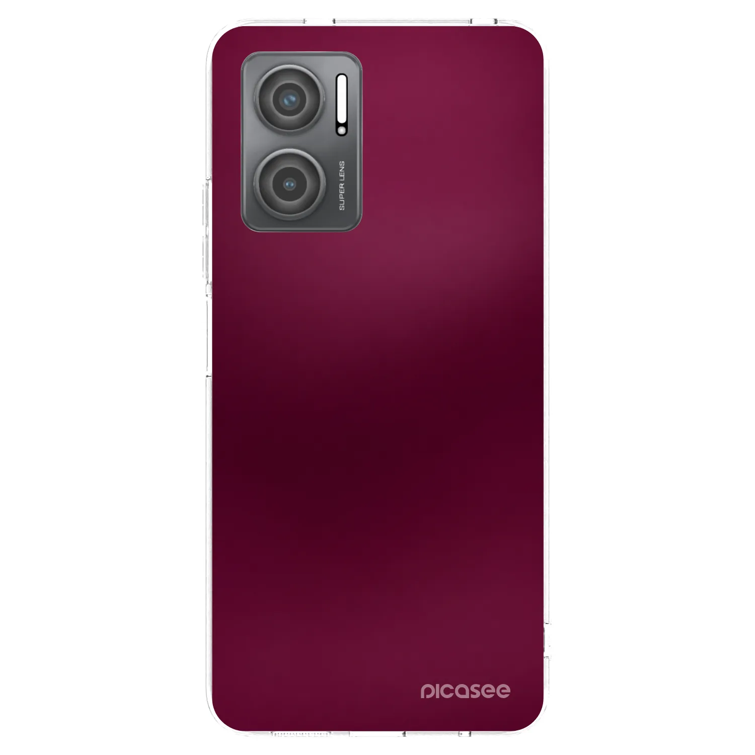 Picasee silikonska prozirna maskica za Xiaomi Redmi 10 5G - Velvet Bordeaux
