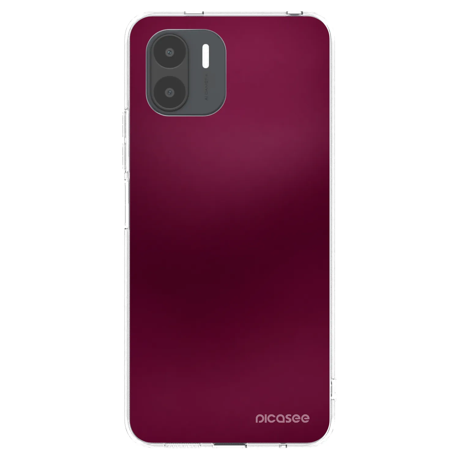 Picasee silikonska prozirna maskica za Xiaomi Redmi A1 - Velvet Bordeaux