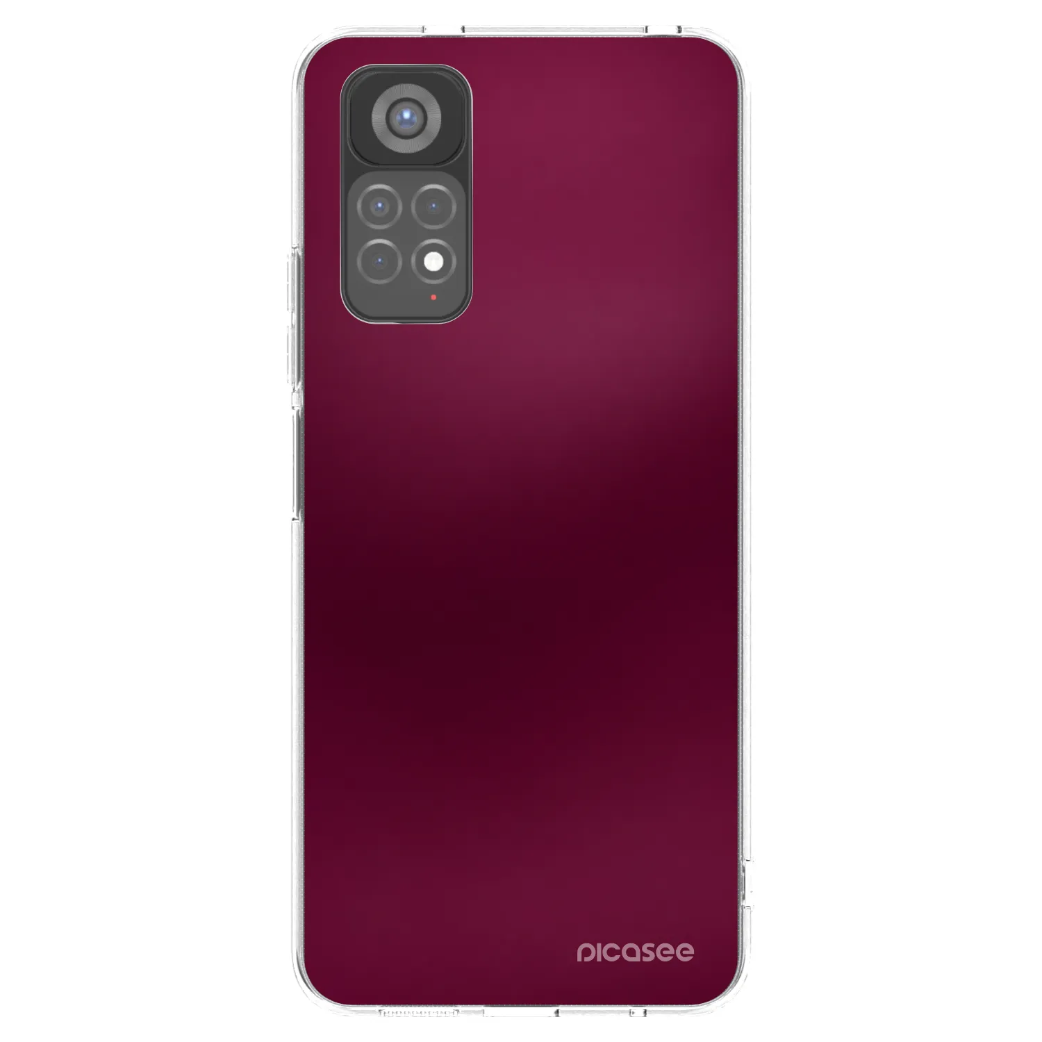 Picasee silikonska prozirna maskica za Xiaomi Redmi Note 11S 5G - Velvet Bordeaux