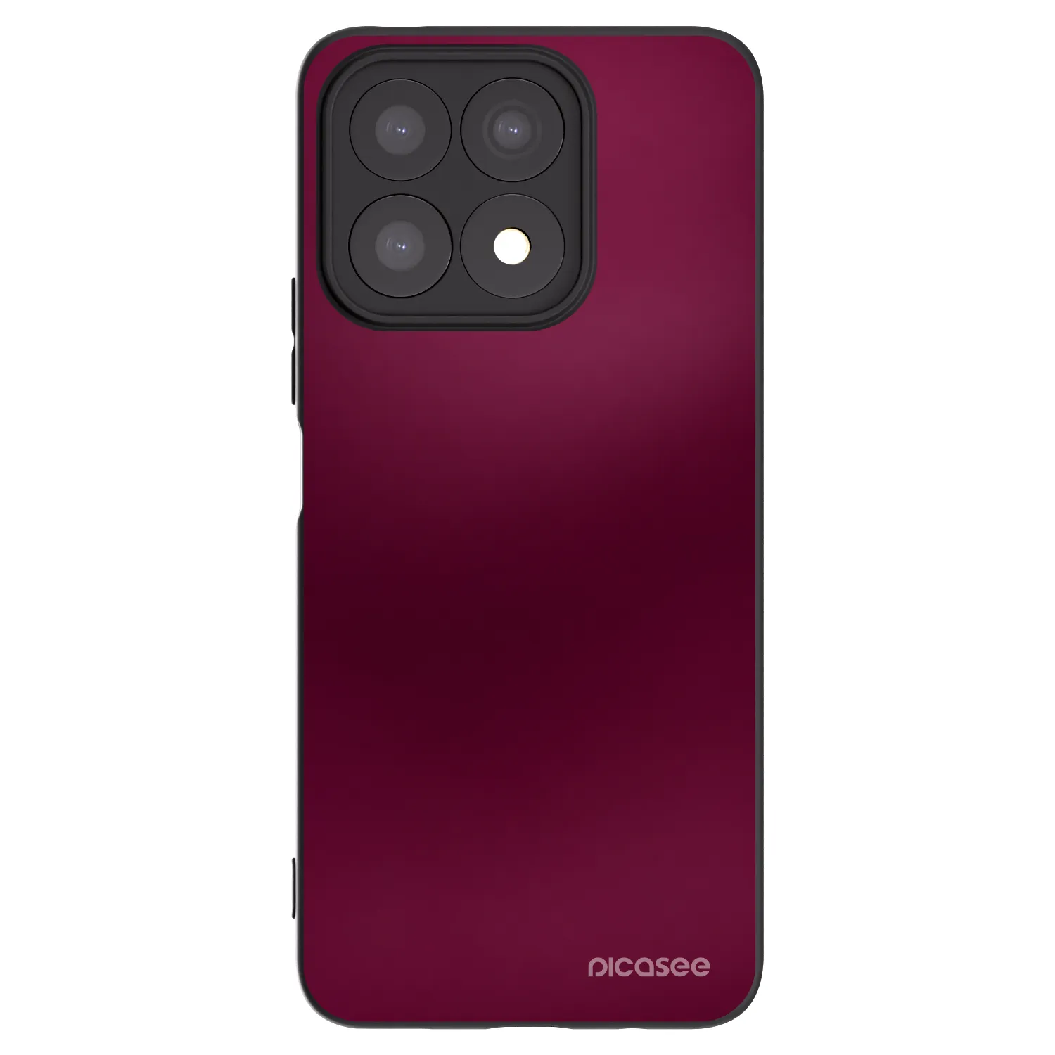 Picasee crna silikonska maskica za Honor X8a - Velvet Bordeaux