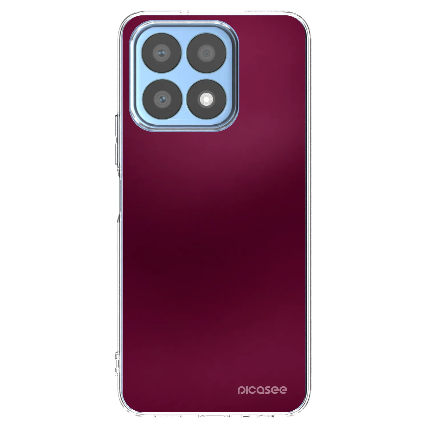 Picasee silikonska prozirna maskica za Honor X8a - Velvet Bordeaux
