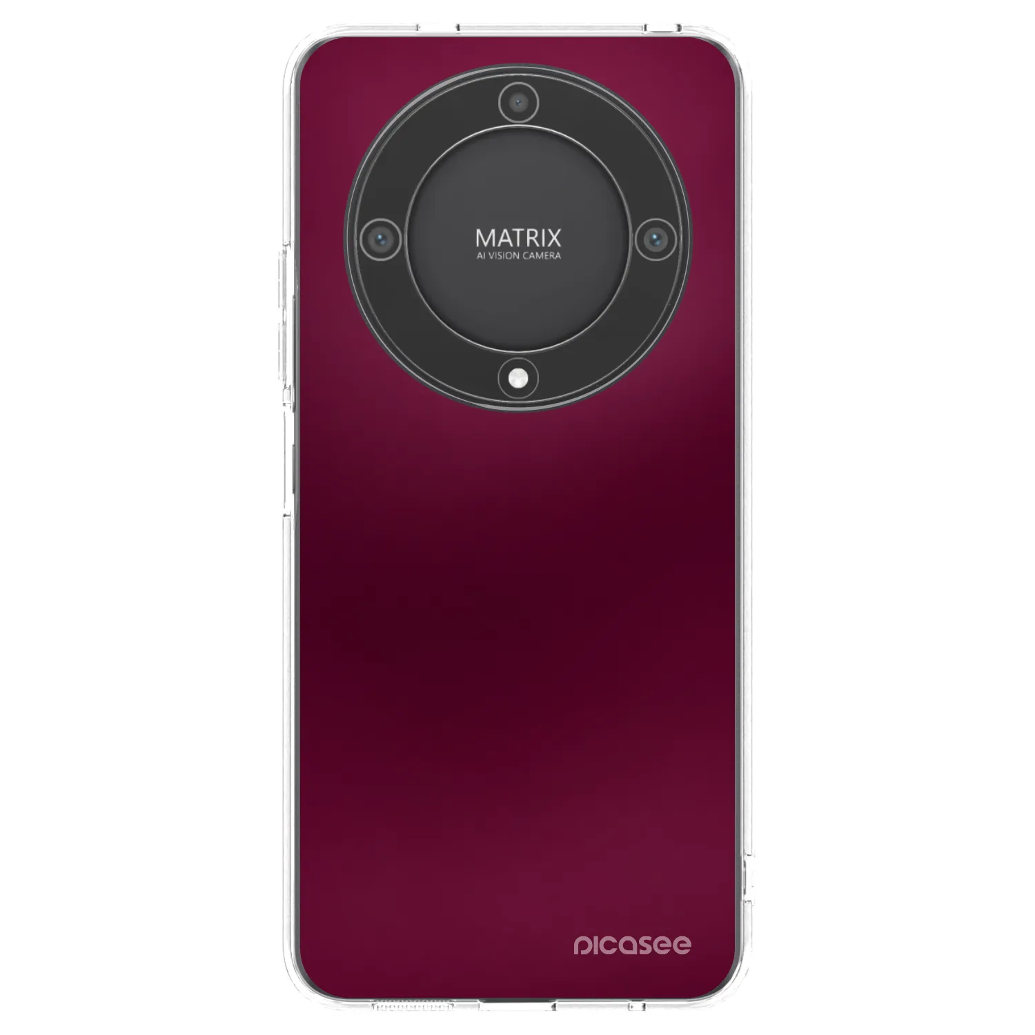 Picasee silikonska prozirna maskica za Honor Magic5 Lite 5G - Velvet Bordeaux