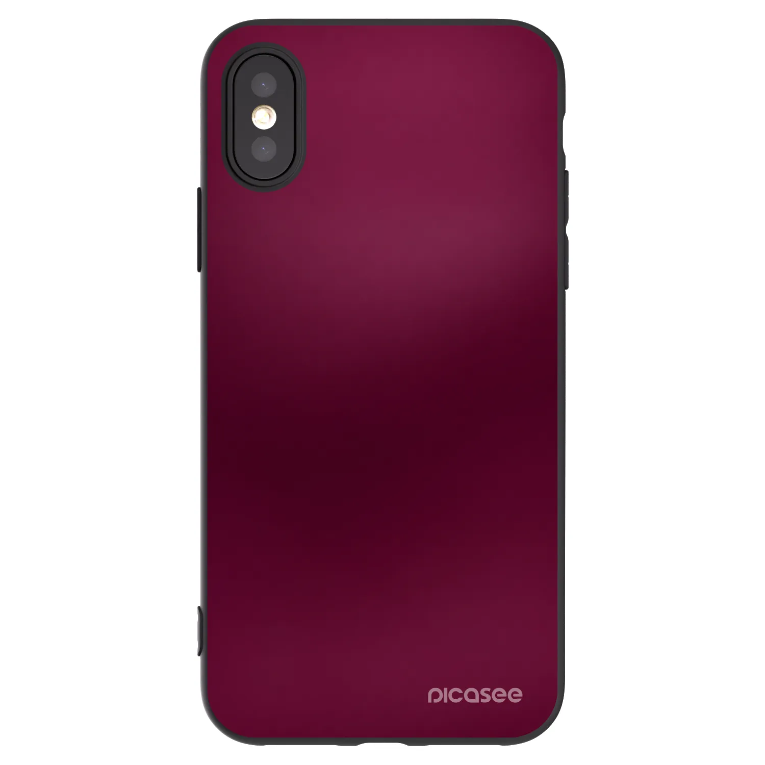 Picasee crna silikonska maskica za Apple iPhone X/XS - Velvet Bordeaux