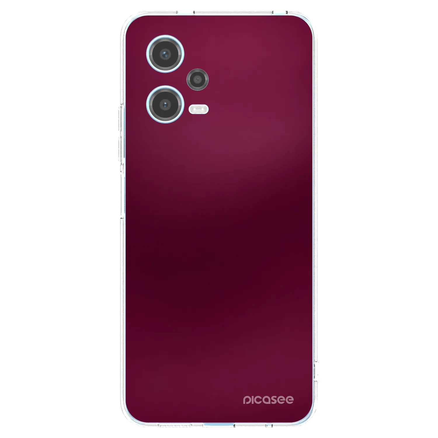 Picasee silikonska prozirna maskica za Xiaomi Redmi Note 12 5G - Velvet Bordeaux