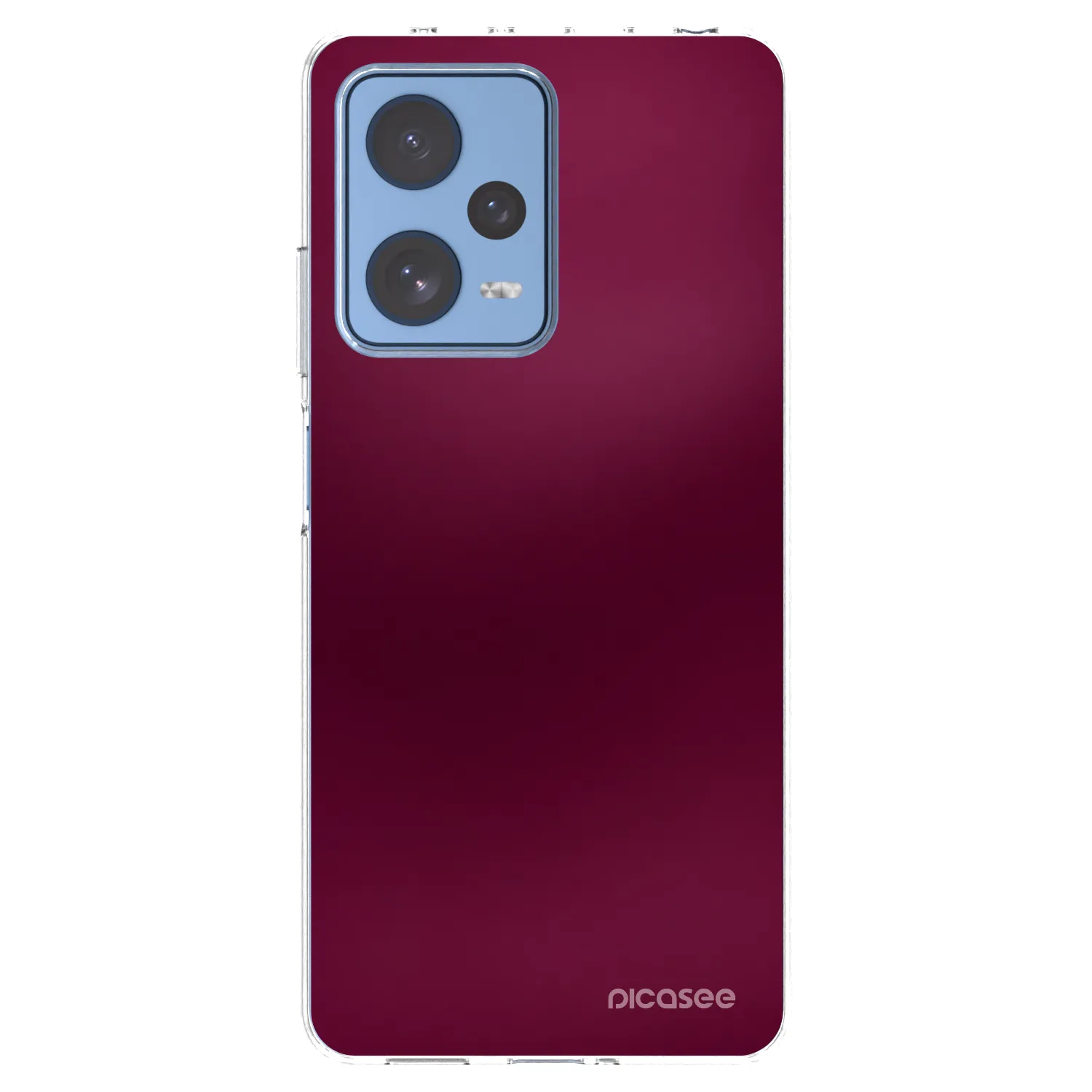 Picasee silikonska prozirna maskica za Xiaomi Redmi Note 12 Pro 5G - Velvet Bordeaux