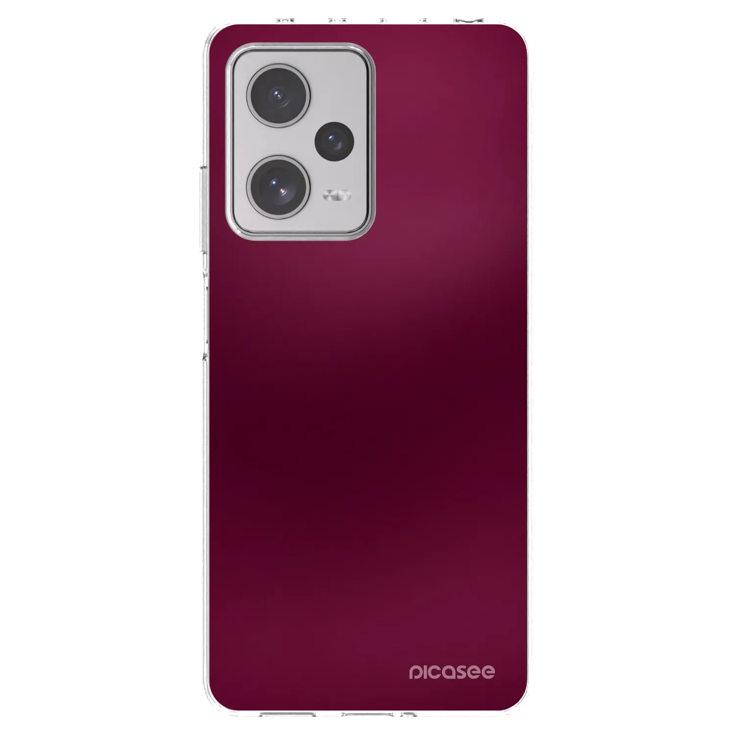 Picasee silikonska prozirna maskica za Xiaomi Redmi Note 12 Pro+ 5G - Velvet Bordeaux