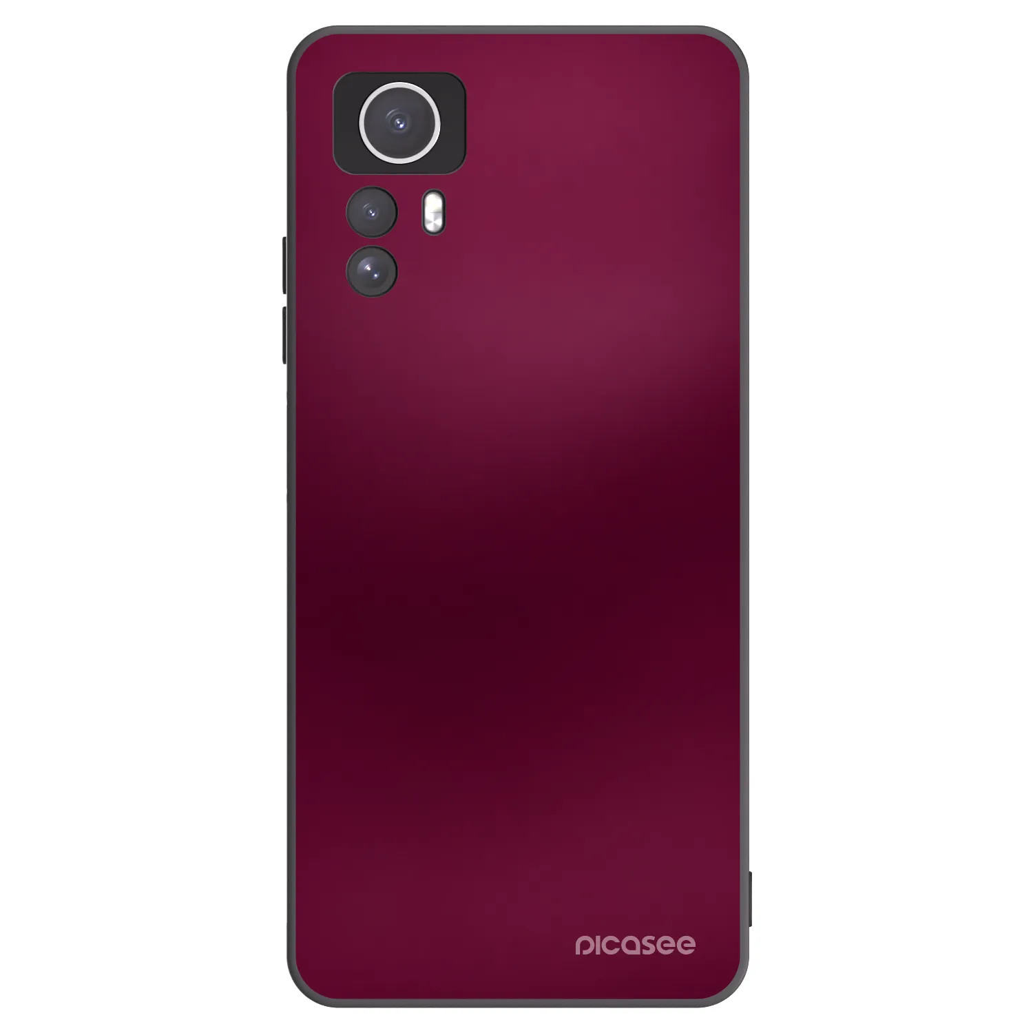 Picasee crna silikonska maskica za Xiaomi Redmi Note 12S - Velvet Bordeaux