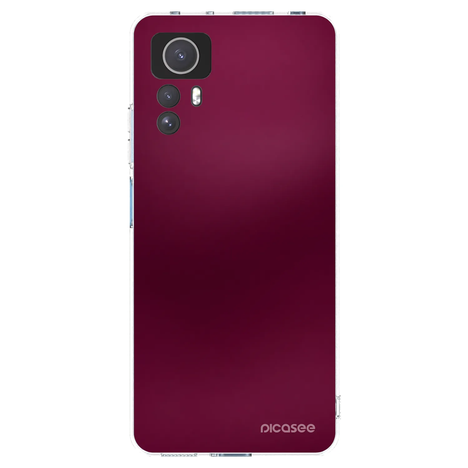 Picasee silikonska prozirna maskica za Xiaomi Redmi Note 12S - Velvet Bordeaux