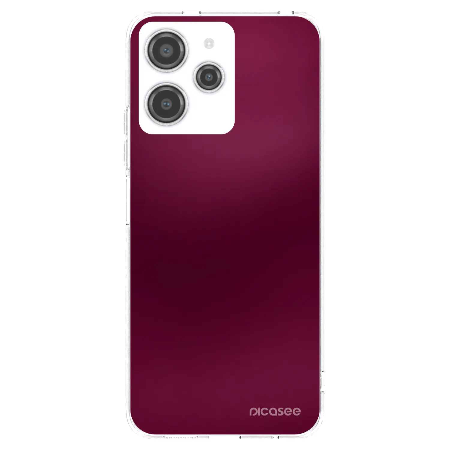 Picasee silikonska prozirna maskica za Xiaomi Redmi 12 4G - Velvet Bordeaux