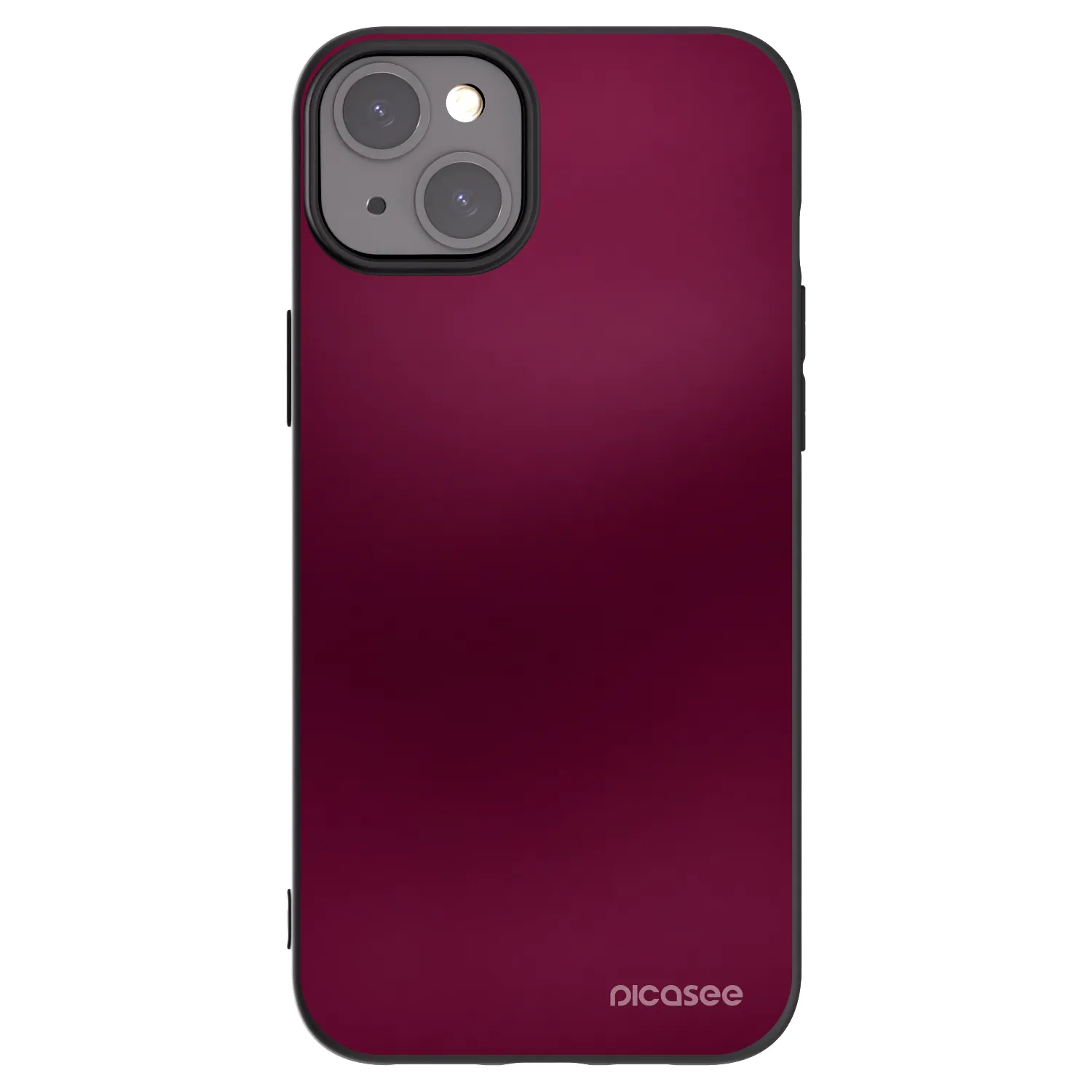 Picasee crna silikonska maskica za Apple iPhone 15 Plus - Velvet Bordeaux