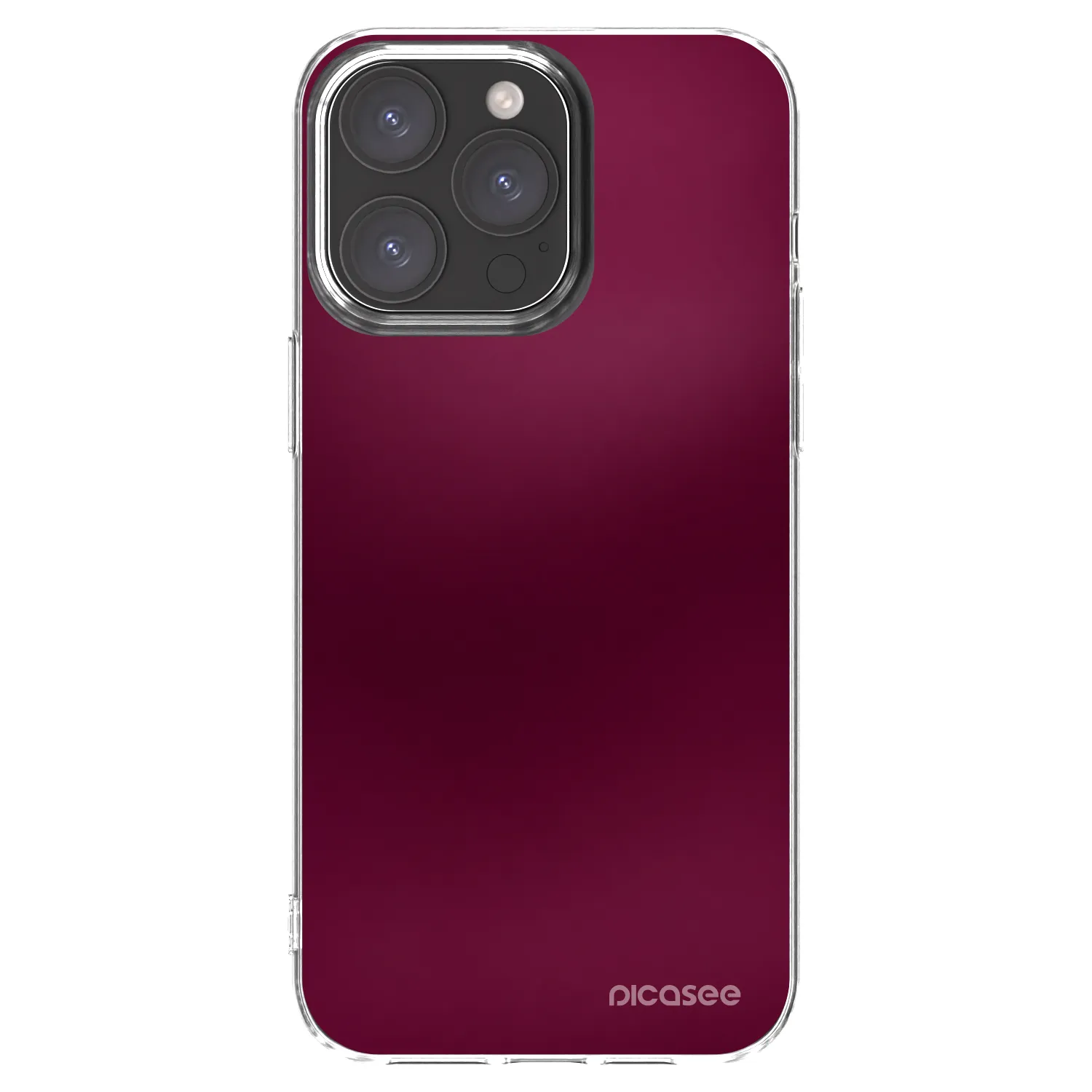 Picasee silikonska prozirna maskica za Apple iPhone 15 Pro Max - Velvet Bordeaux