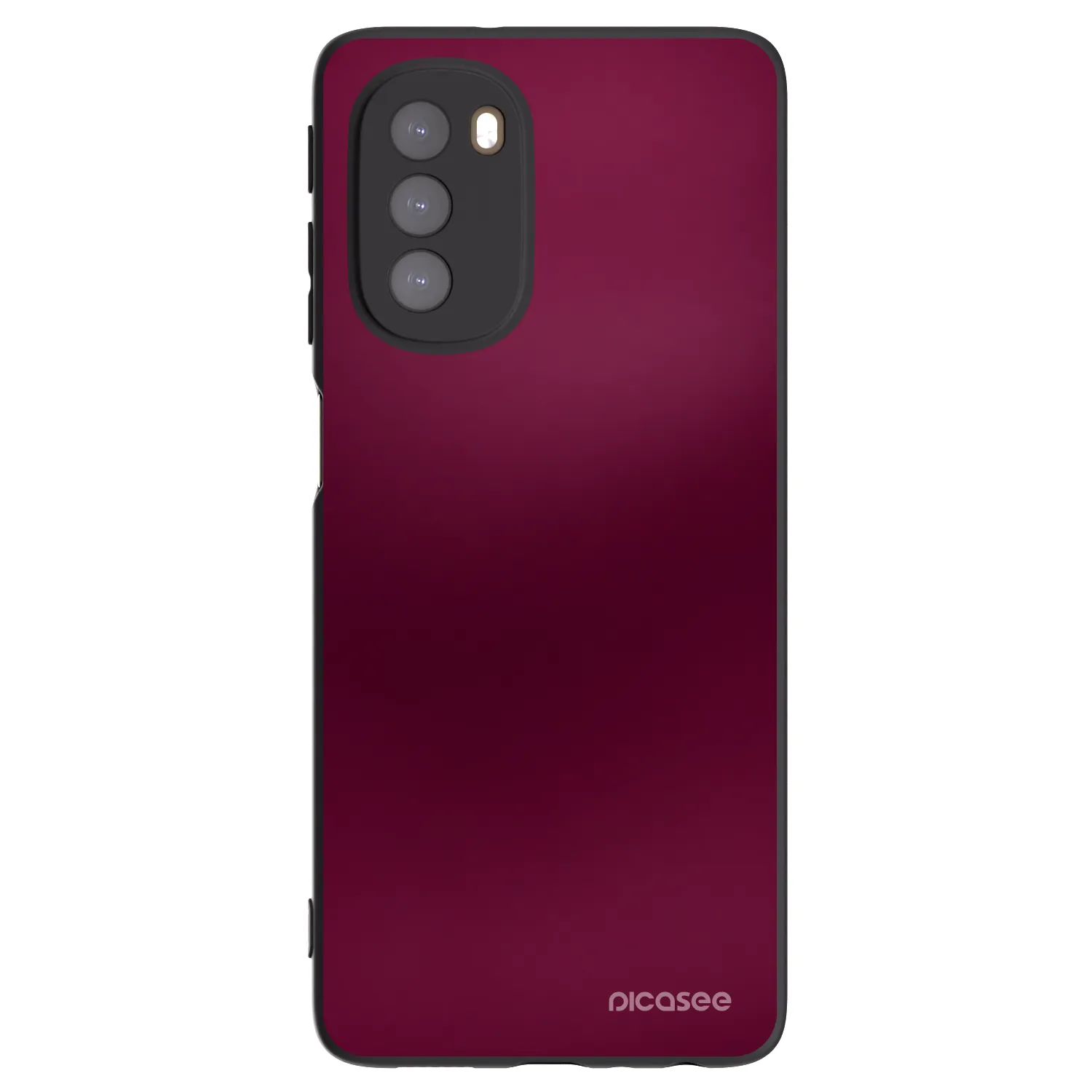 Picasee crna silikonska maskica za Motorola Moto G51 - Velvet Bordeaux