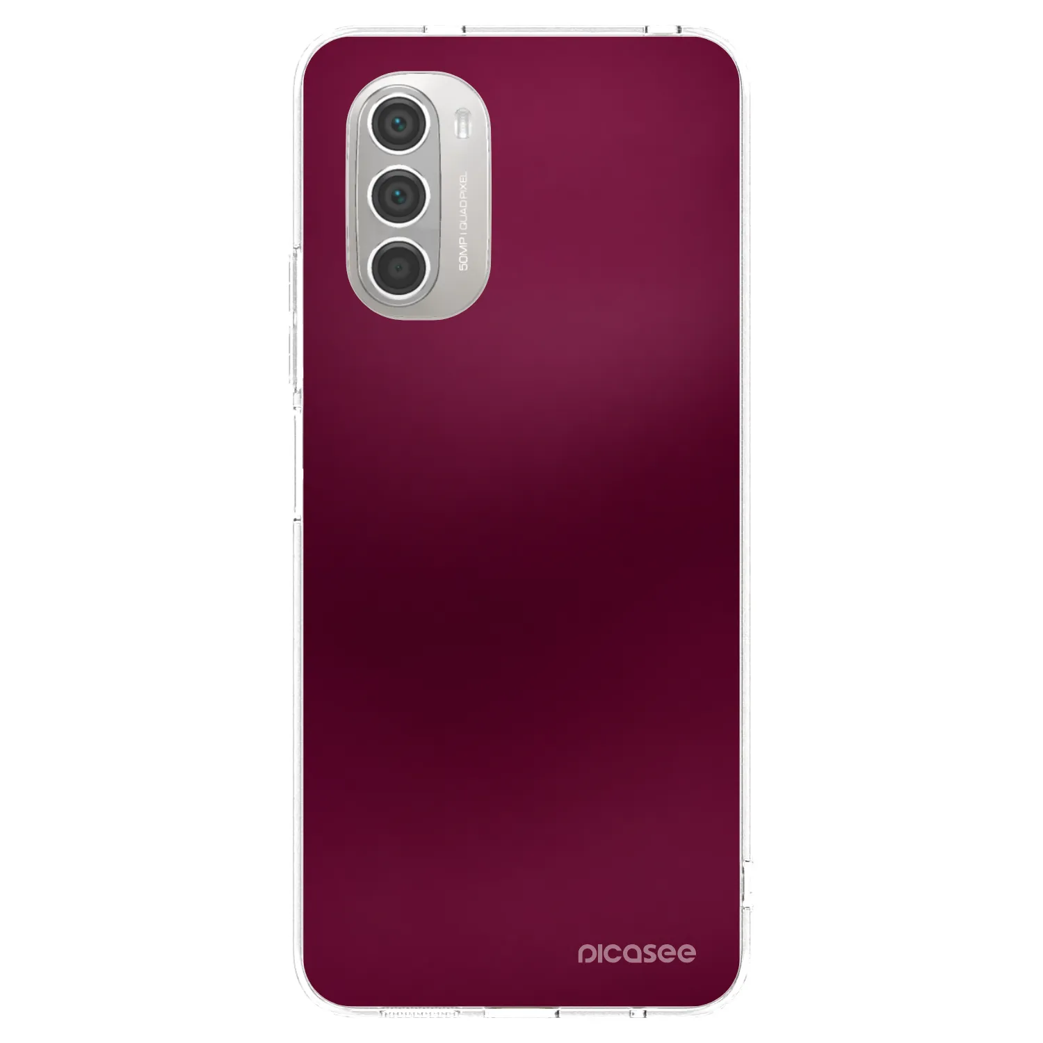 Picasee silikonska prozirna maskica za Motorola Moto G51 - Velvet Bordeaux