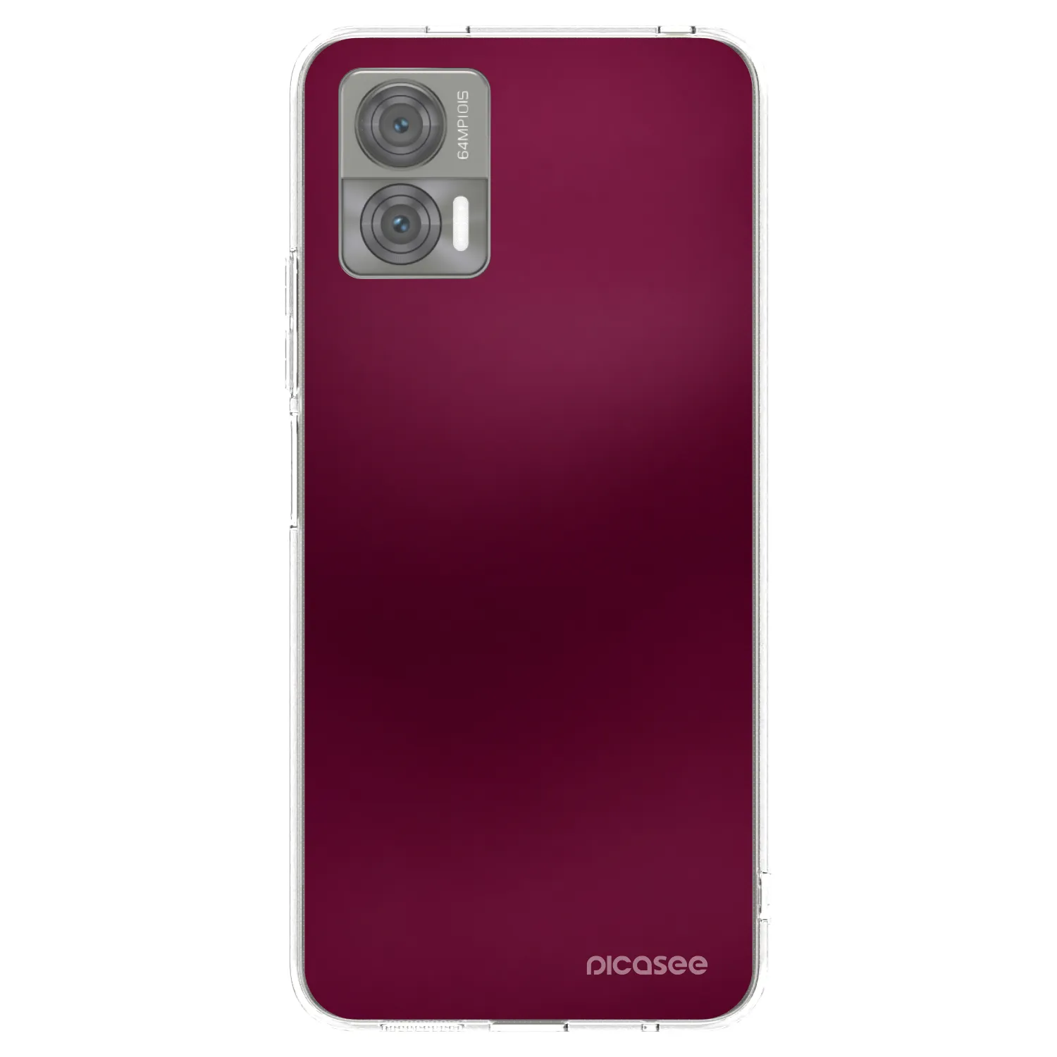 Picasee silikonska prozirna maskica za Motorola Edge 30 Neo - Velvet Bordeaux