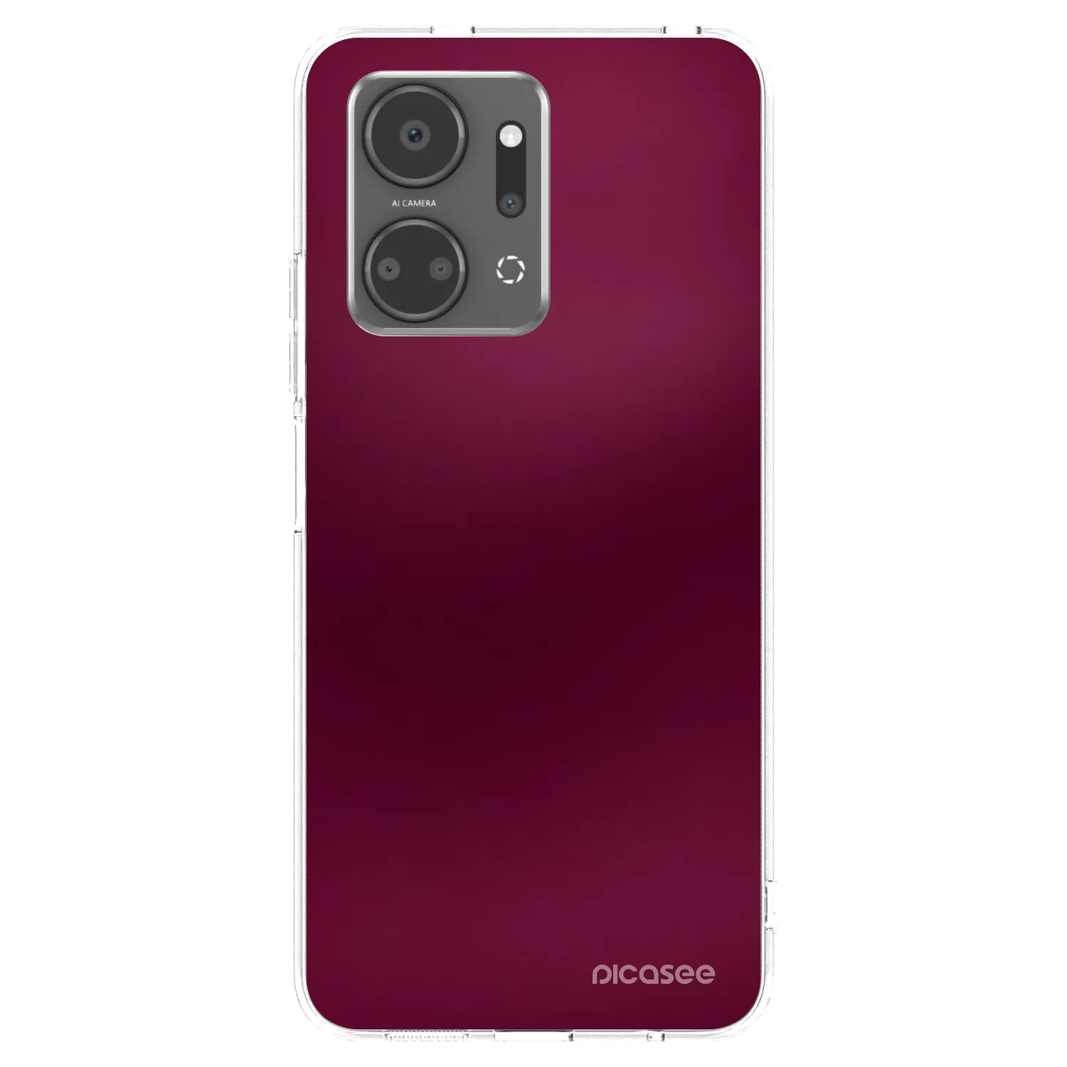 Picasee silikonska prozirna maskica za Honor X7a - Velvet Bordeaux