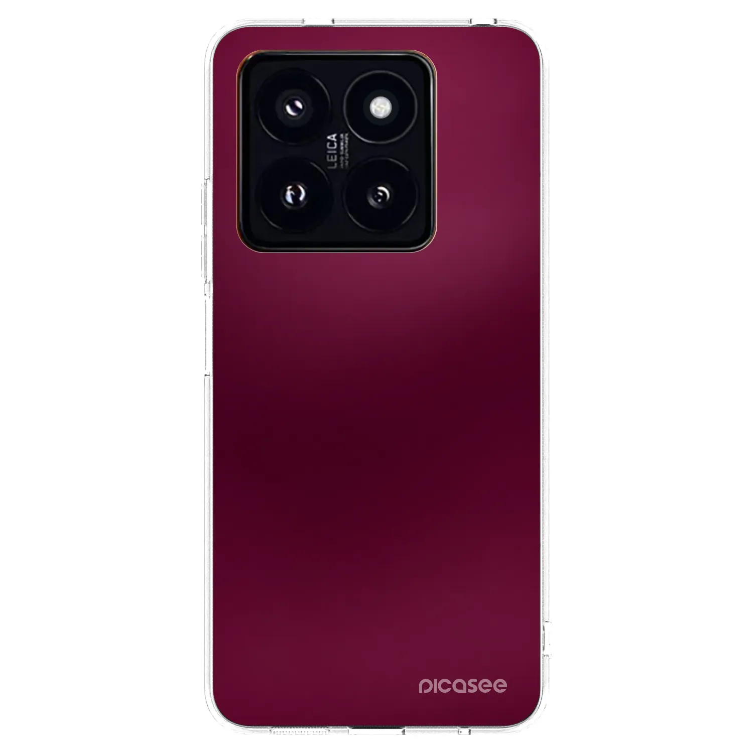 Picasee silikonska prozirna maskica za Xiaomi 14 Pro - Velvet Bordeaux