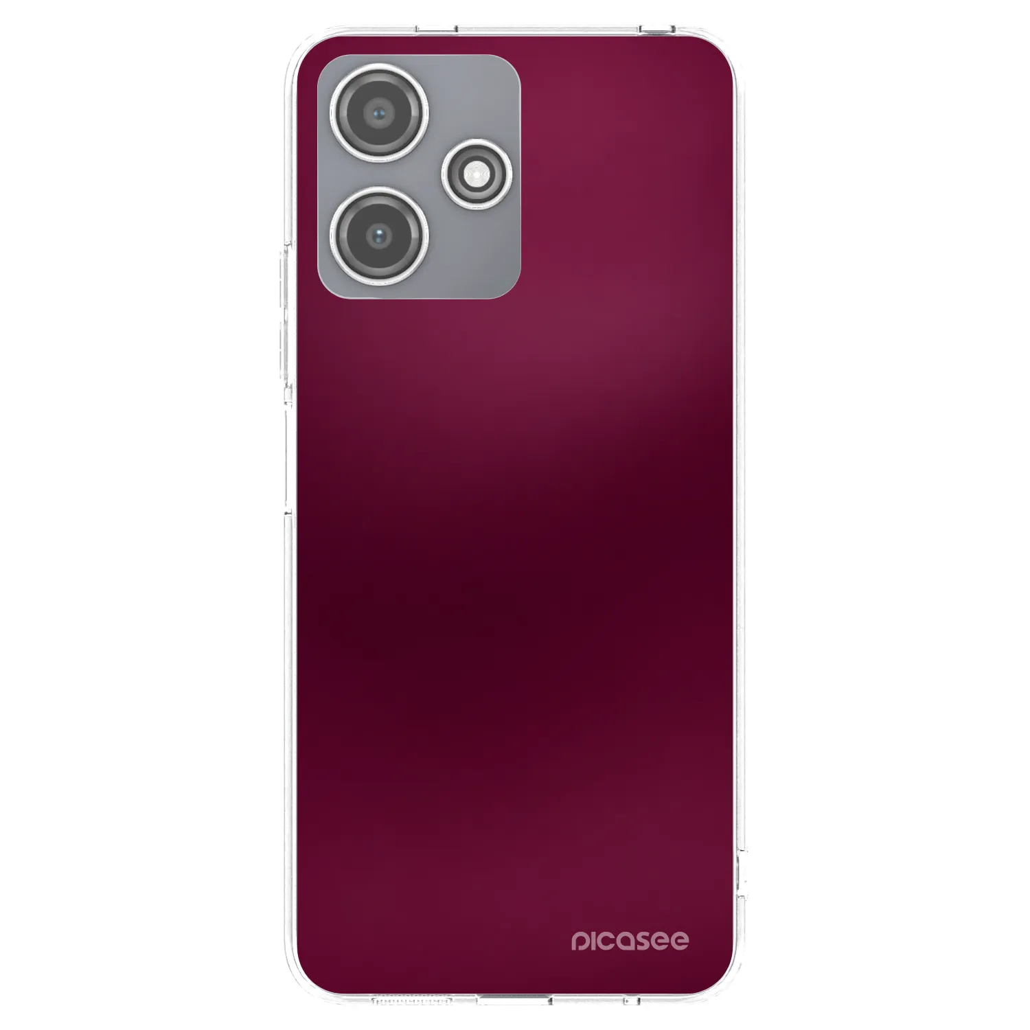 Picasee silikonska prozirna maskica za Xiaomi Redmi 12 5G - Velvet Bordeaux