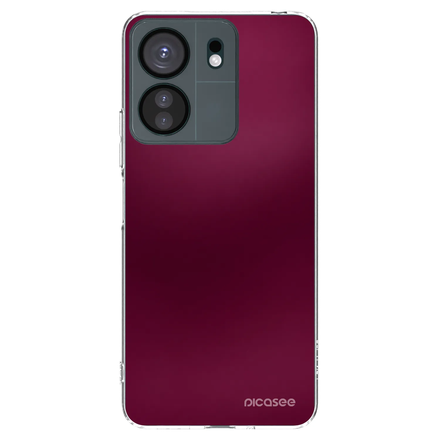 Picasee silikonska prozirna maskica za Xiaomi Redmi 13C 4G - Velvet Bordeaux
