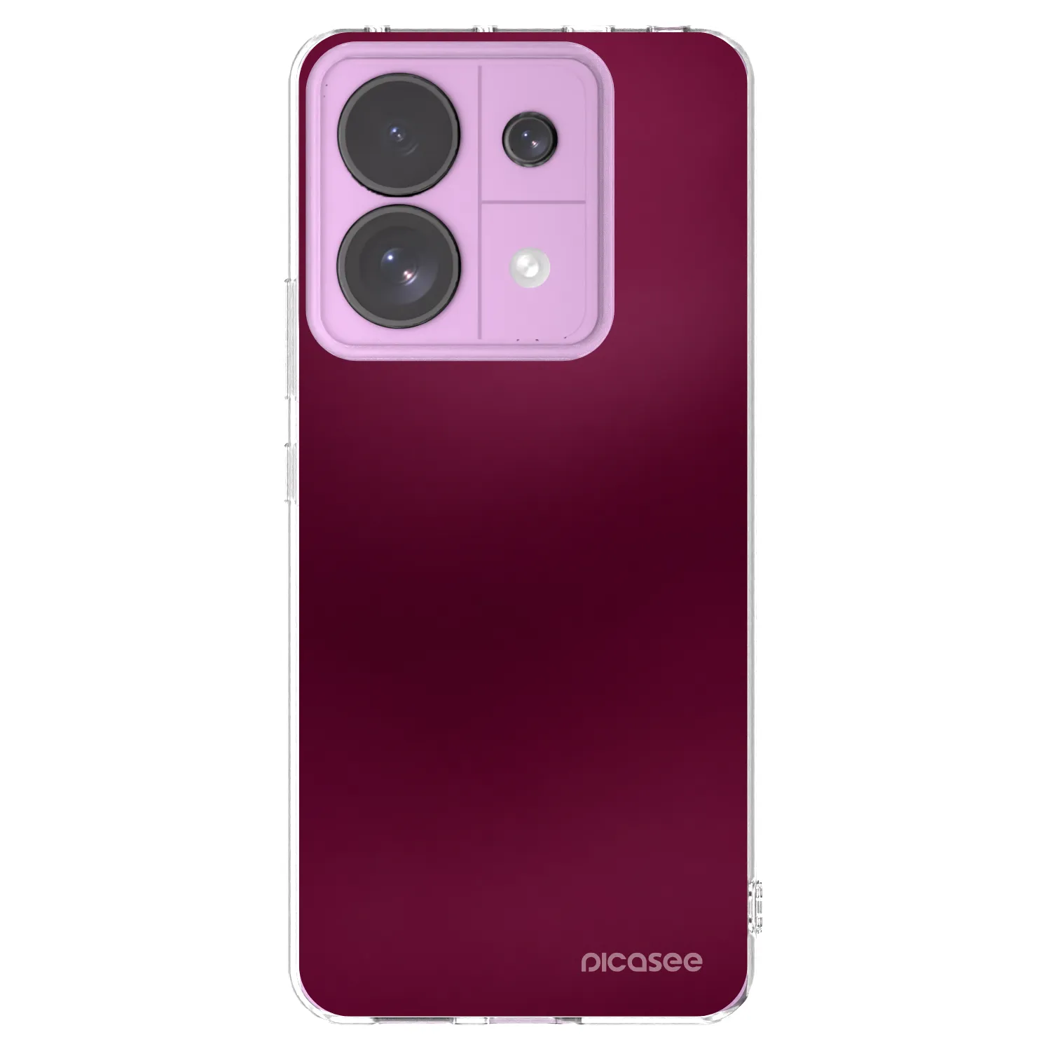 Picasee silikonska prozirna maskica za Xiaomi Redmi Note 13 Pro 5G - Velvet Bordeaux