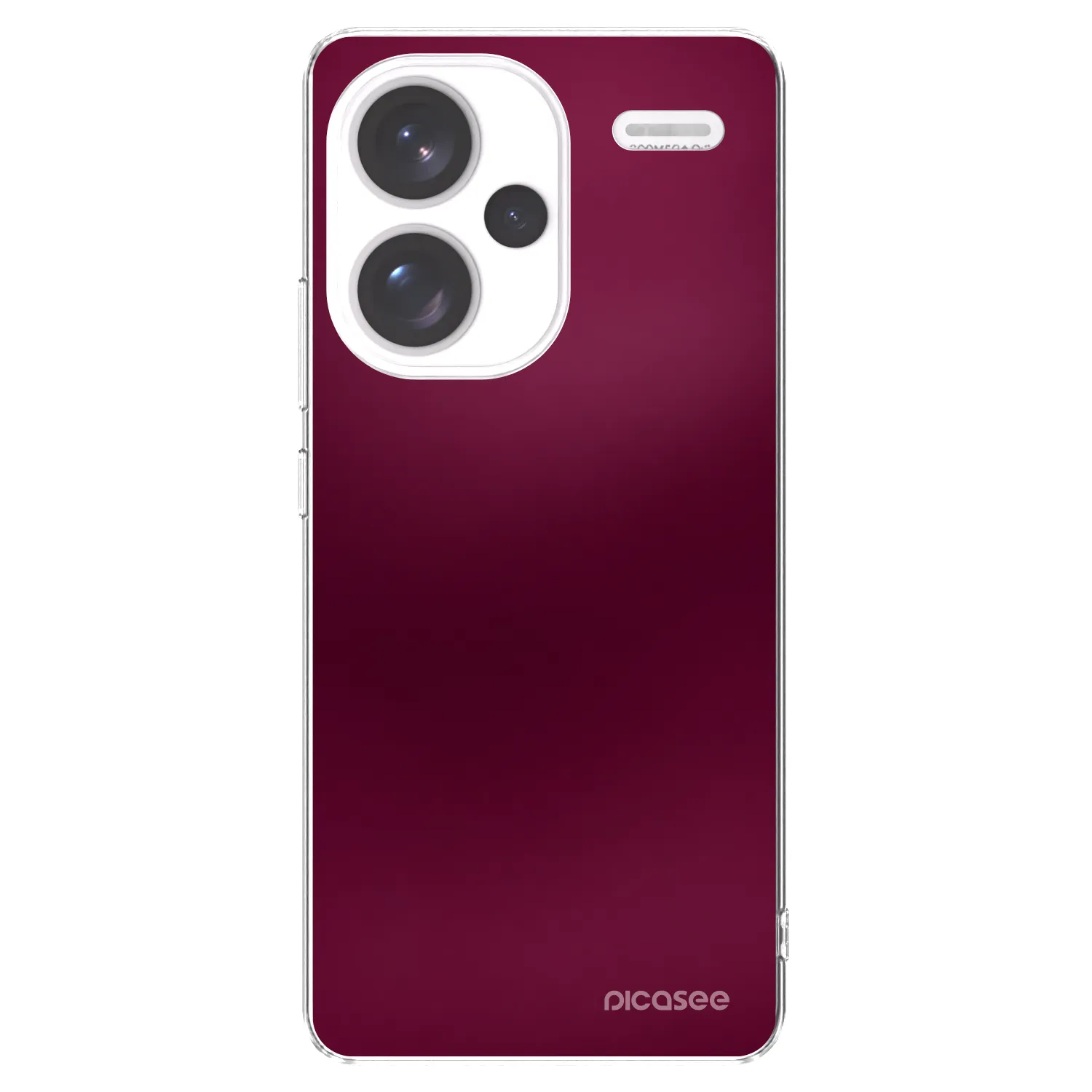 Picasee silikonska prozirna maskica za Xiaomi Redmi Note 13 Pro+ 5G - Velvet Bordeaux