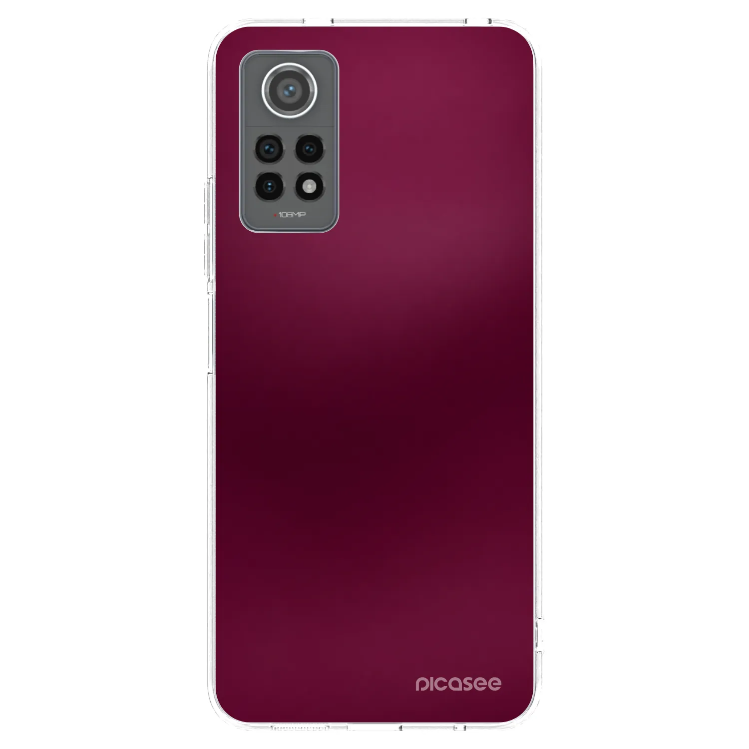 Picasee silikonska prozirna maskica za Xiaomi Redmi Note 12 Pro 4G - Velvet Bordeaux