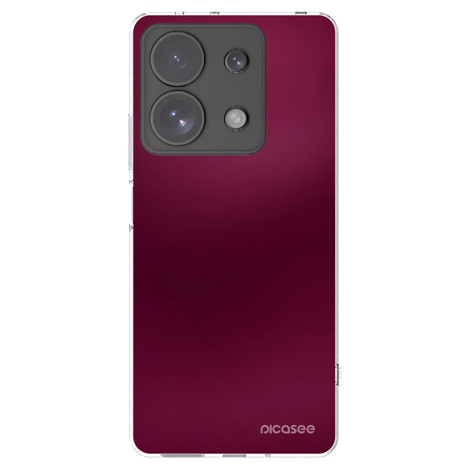 Picasee silikonska prozirna maskica za Xiaomi Redmi Note 13 Pro 4G - Velvet Bordeaux