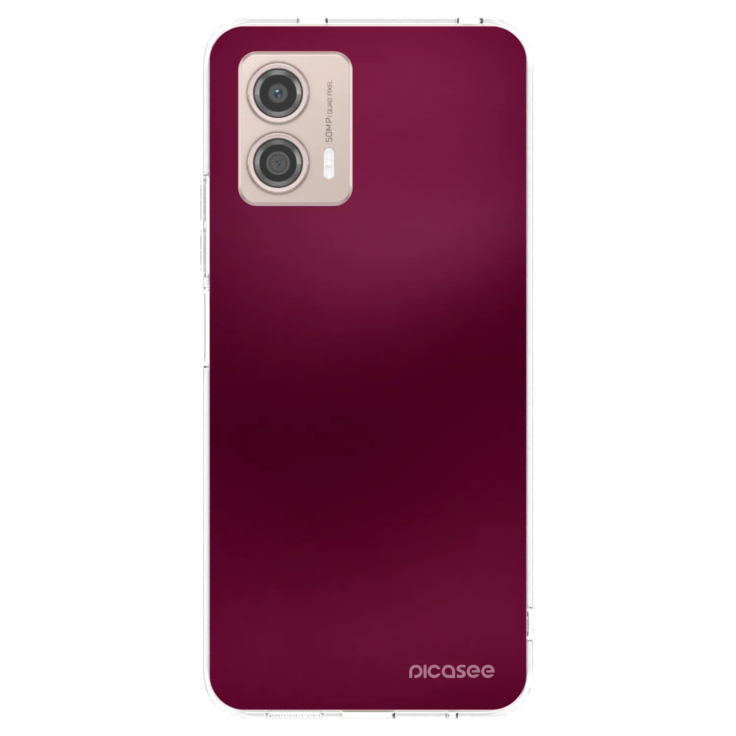 Picasee silikonska prozirna maskica za Motorola Moto G53 5G - Velvet Bordeaux
