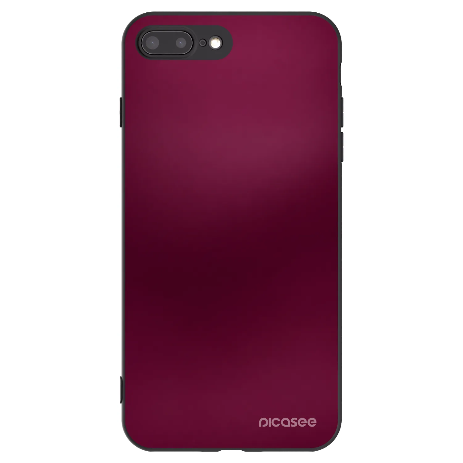 Picasee crna silikonska maskica za Apple iPhone 7 Plus - Velvet Bordeaux