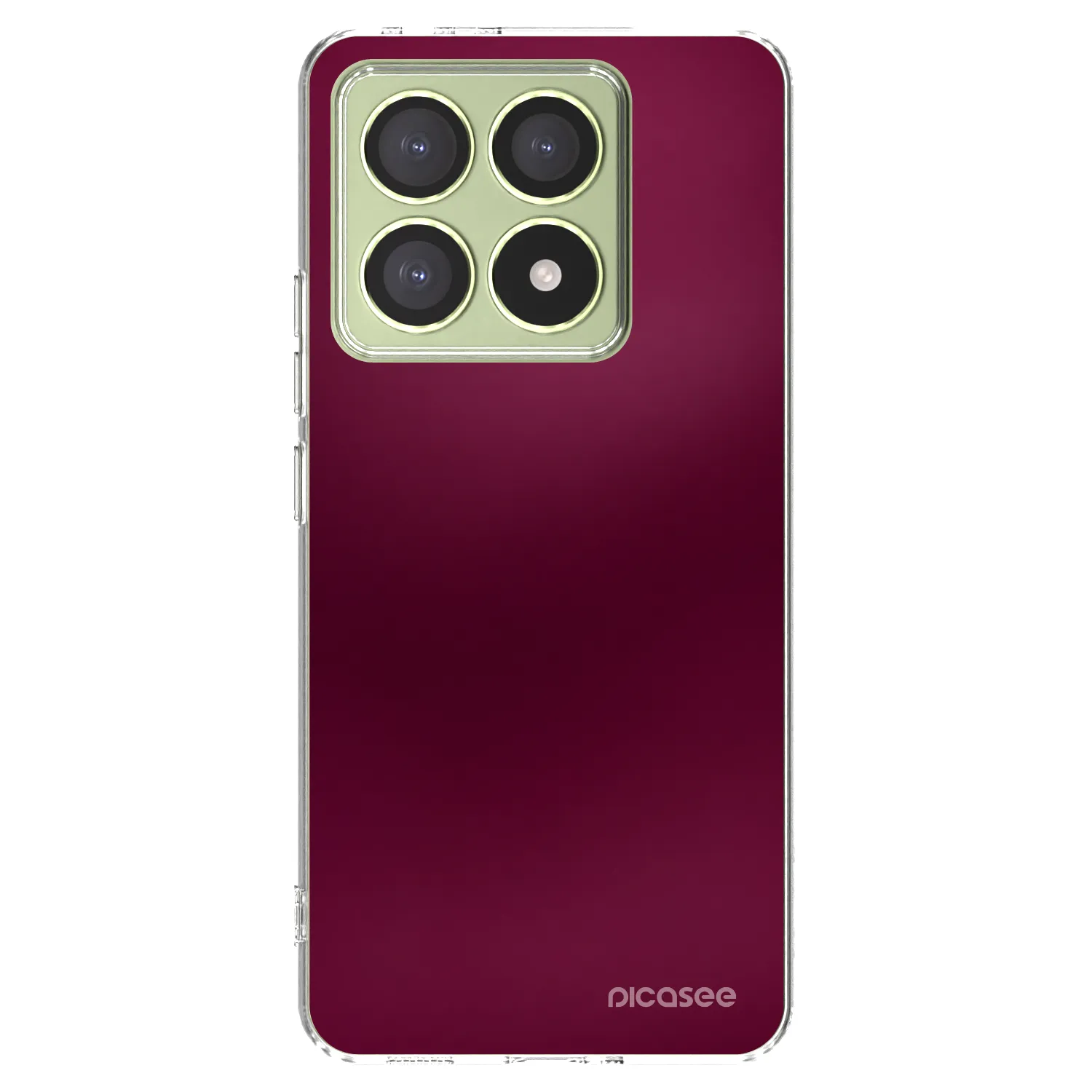 Picasee silikonska prozirna maskica za Xiaomi 14T - Velvet Bordeaux