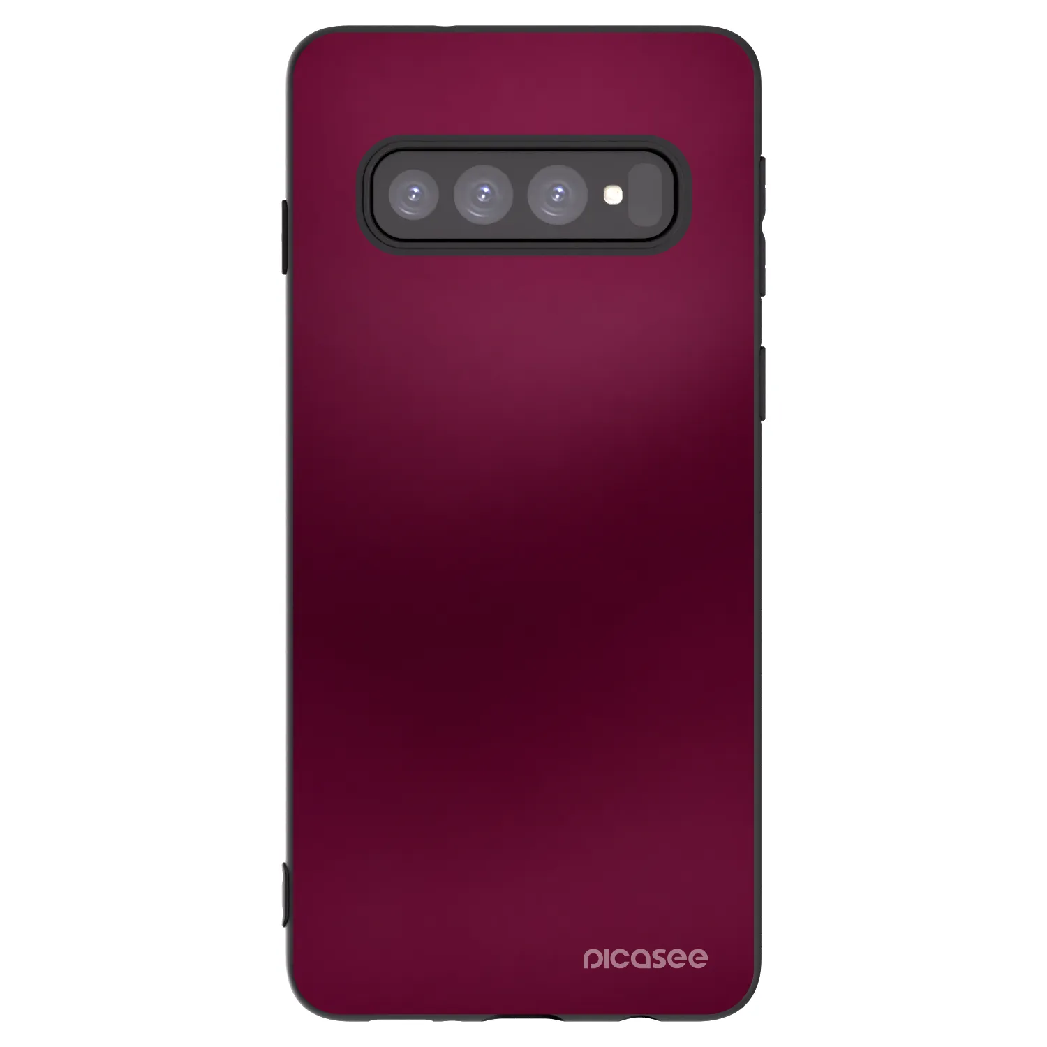 Picasee crna silikonska maskica za Samsung Galaxy S10 G973 - Velvet Bordeaux