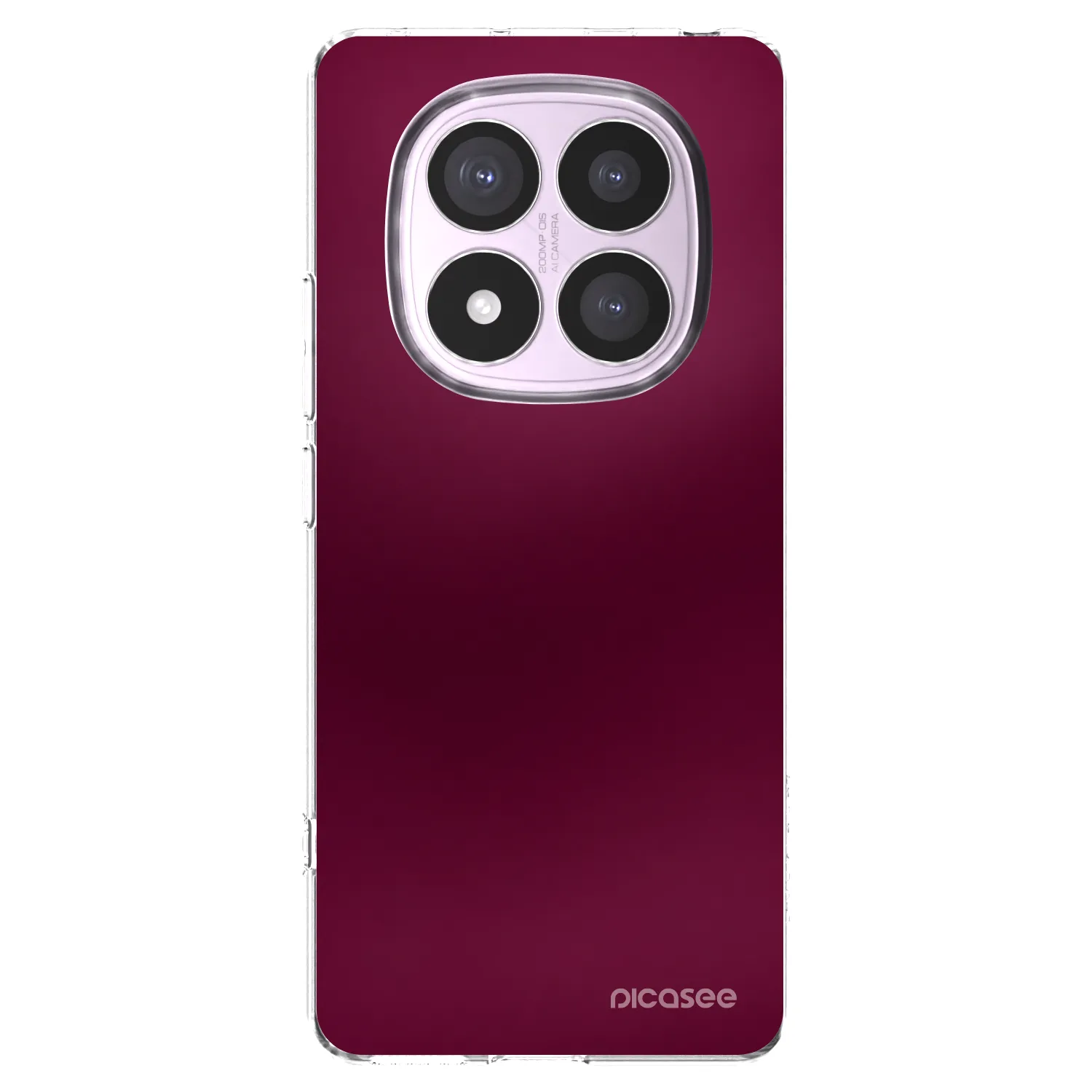 Picasee silikonska prozirna maskica za Xiaomi Redmi Note 14 Pro 5G - Velvet Bordeaux