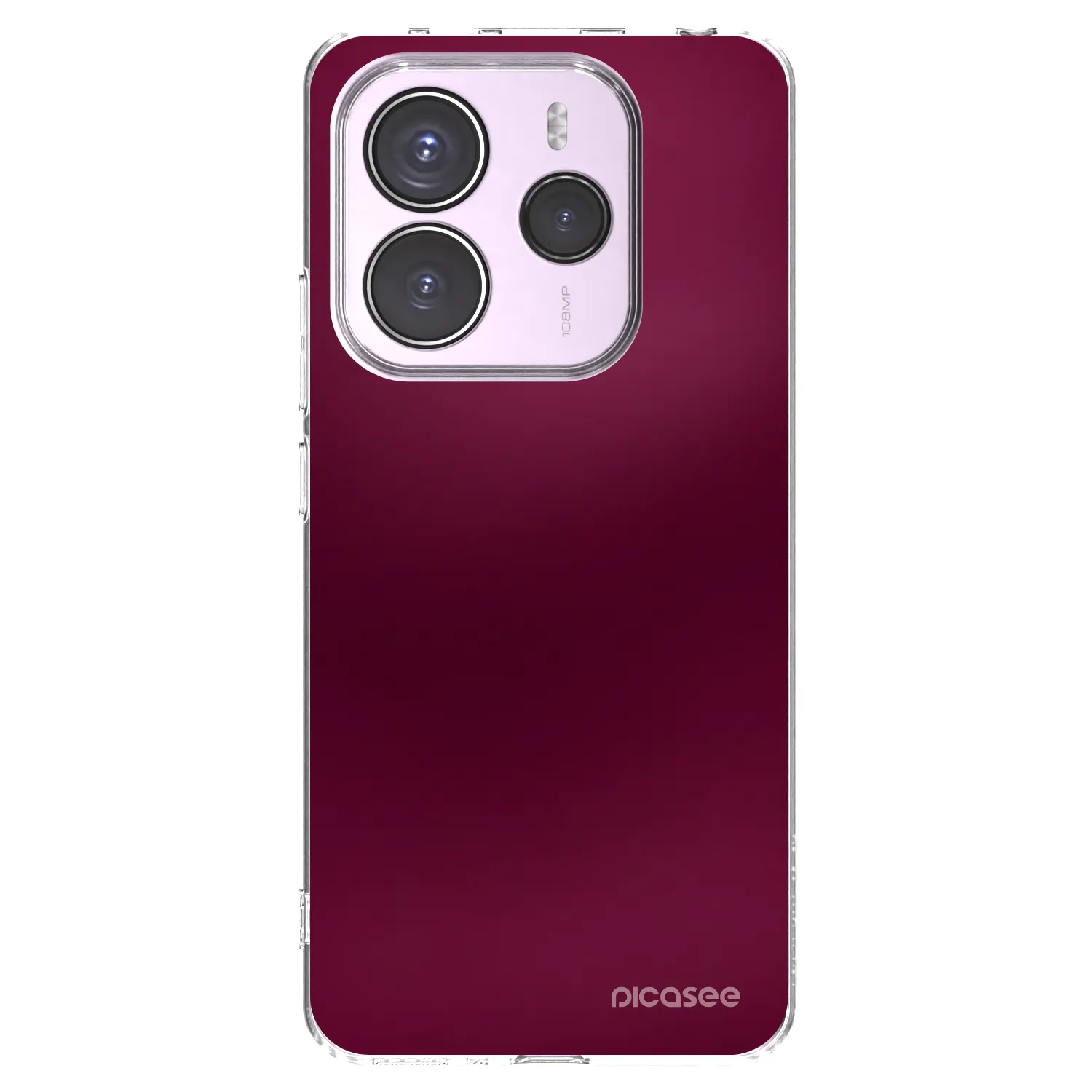 Picasee silikonska prozirna maskica za Xiaomi Redmi Note 14 5G - Velvet Bordeaux