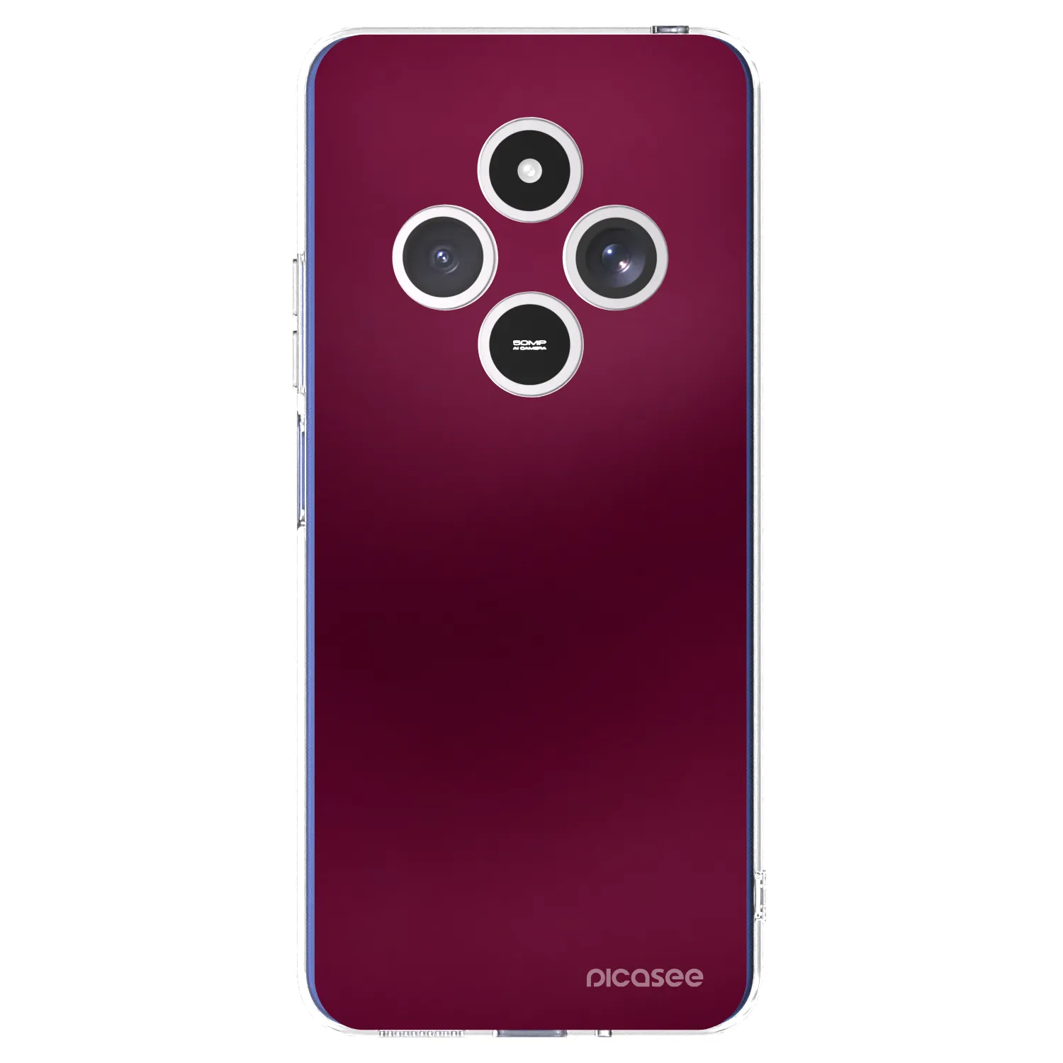 Picasee silikonska prozirna maskica za Xiaomi Redmi 14C - Velvet Bordeaux