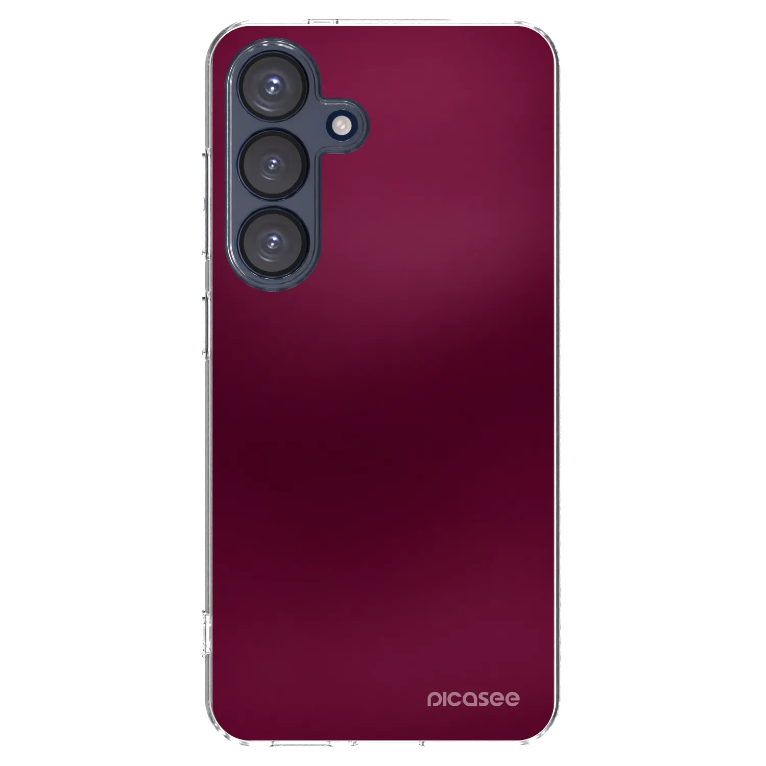 Picasee silikonska prozirna maskica za Samsung Galaxy S25 5G - Velvet Bordeaux