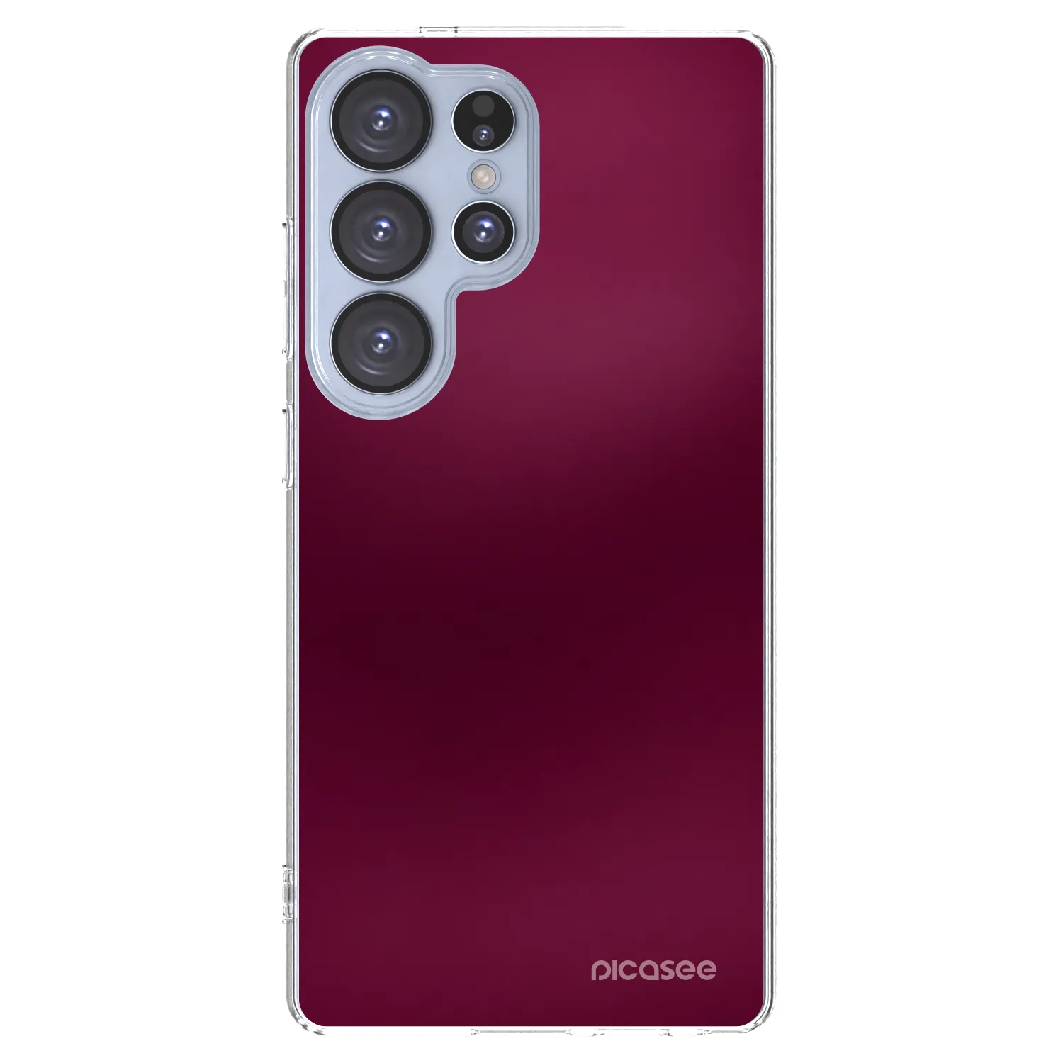 Picasee silikonska prozirna maskica za Samsung Galaxy S25 Ultra 5G - Velvet Bordeaux