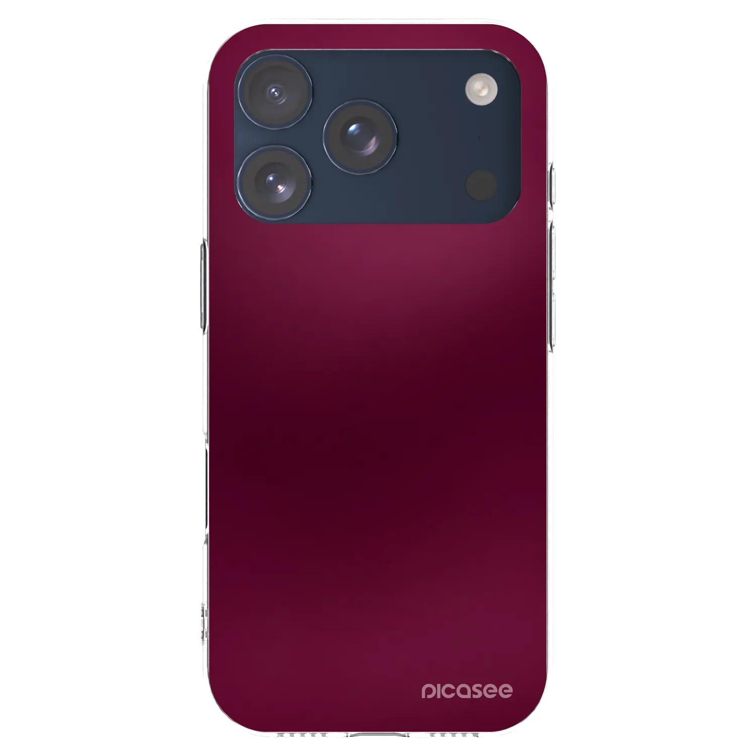 Picasee silikonska prozirna maskica za Apple iPhone 17 Pro - Velvet Bordeaux