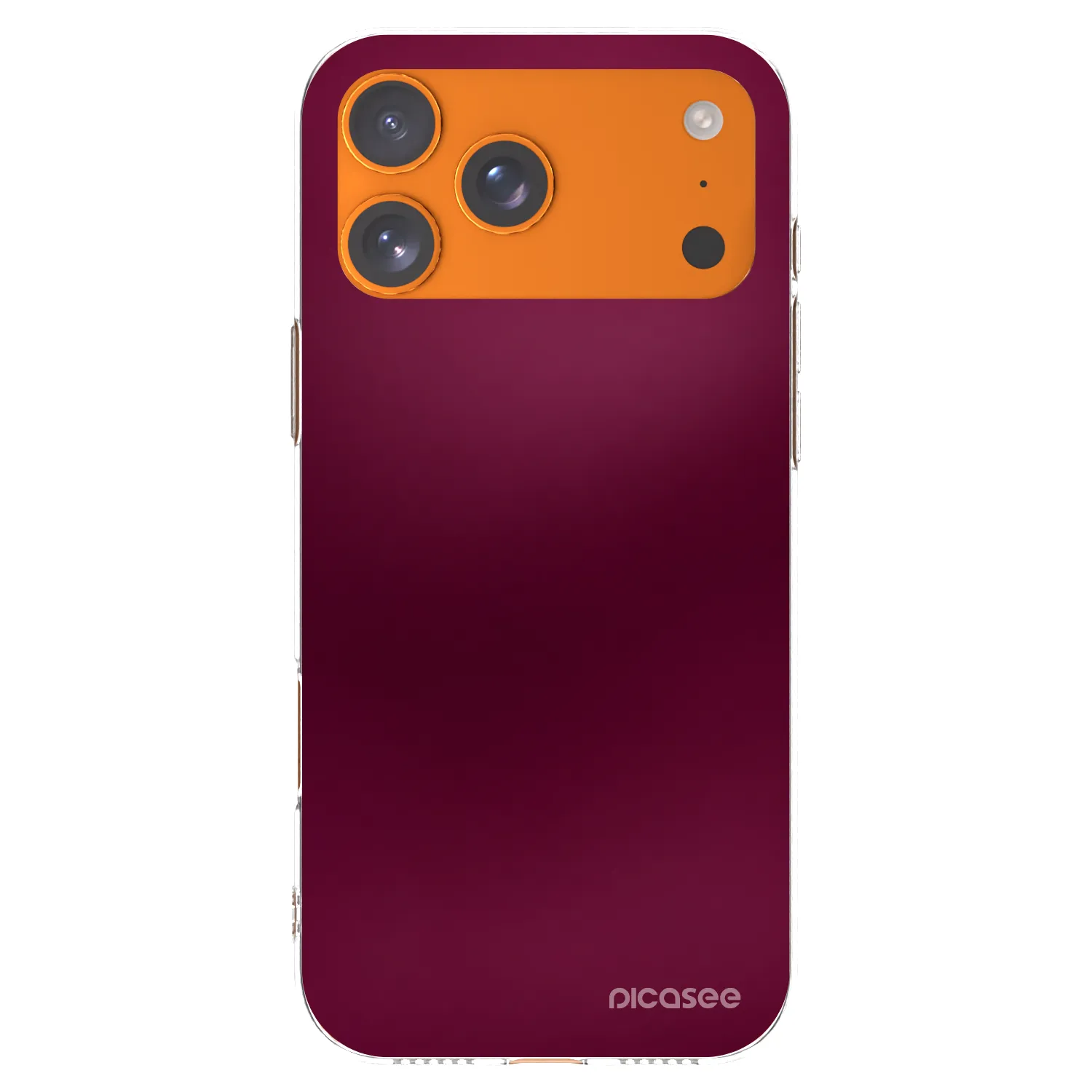 Picasee silikonska prozirna maskica za Apple iPhone 17 Pro Max - Velvet Bordeaux