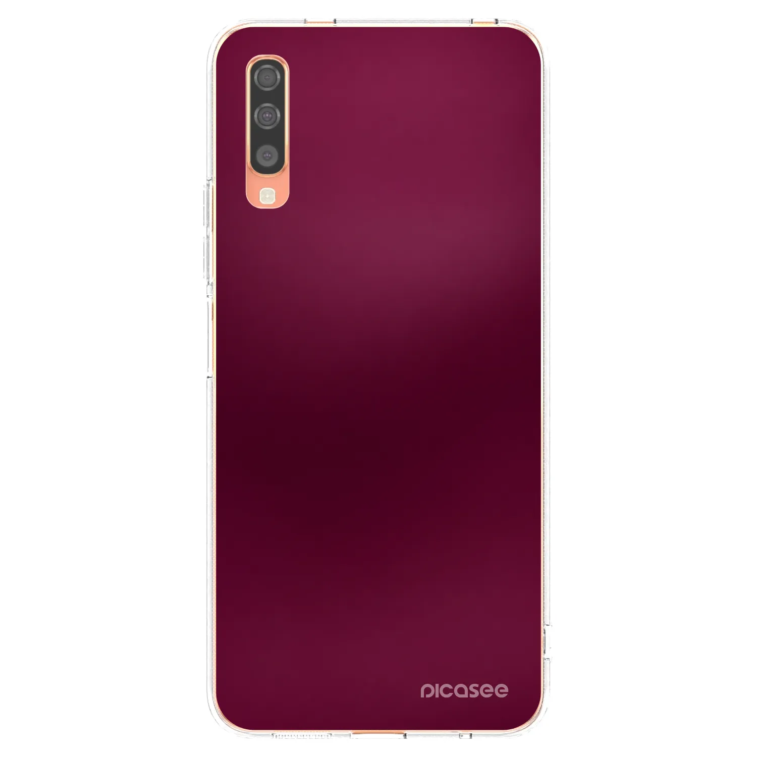 Picasee silikonska prozirna maskica za Samsung Galaxy A70 A705F - Velvet Bordeaux